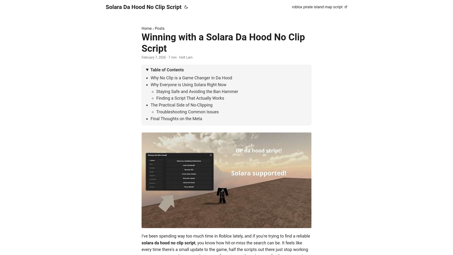 website screenshot of https://solara-da-hood-no-clip-script.pages.dev/
