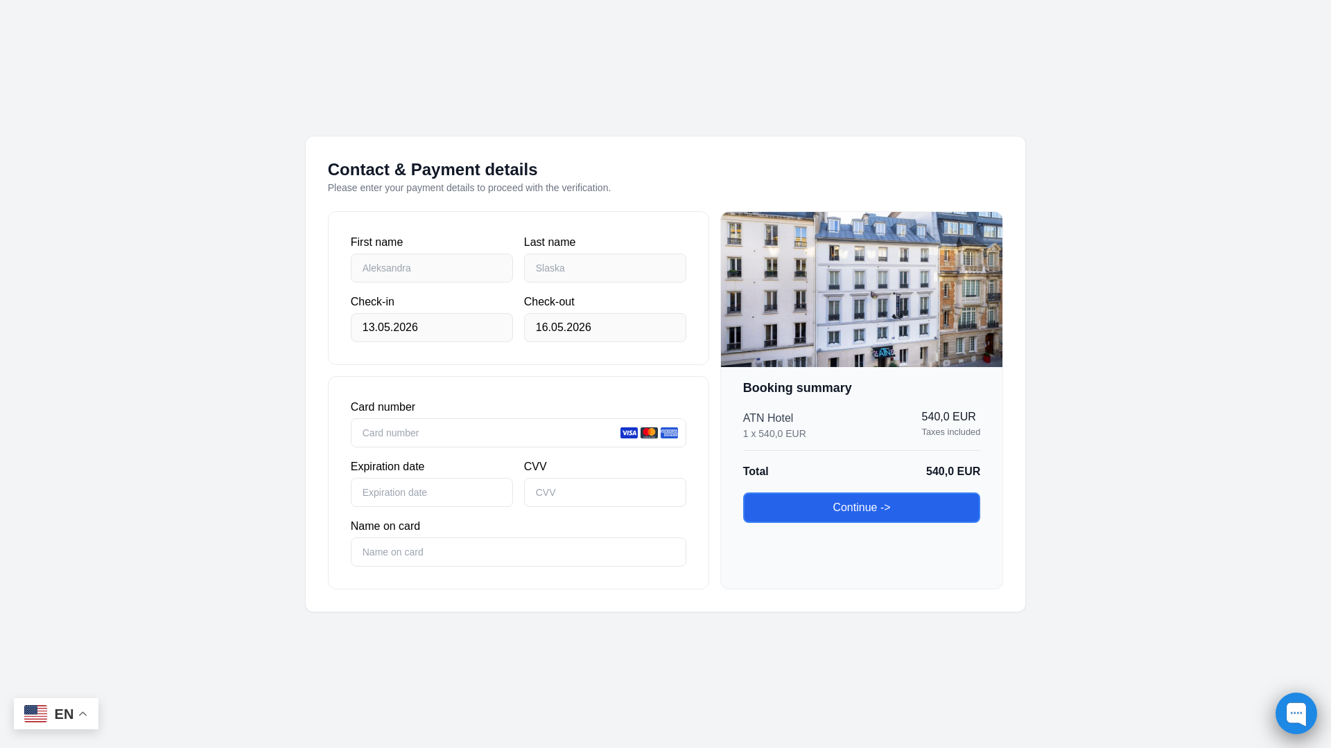 website screenshot of https://guestupdate.rest/order/booking/direct1/JP0Tx1ytxZoN/