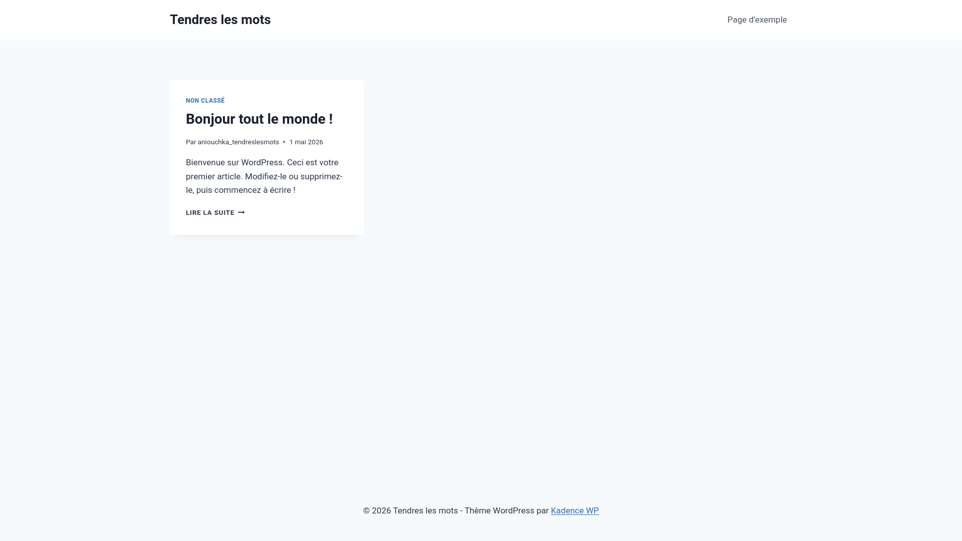 website screenshot of https://tendreslesmots.fr/