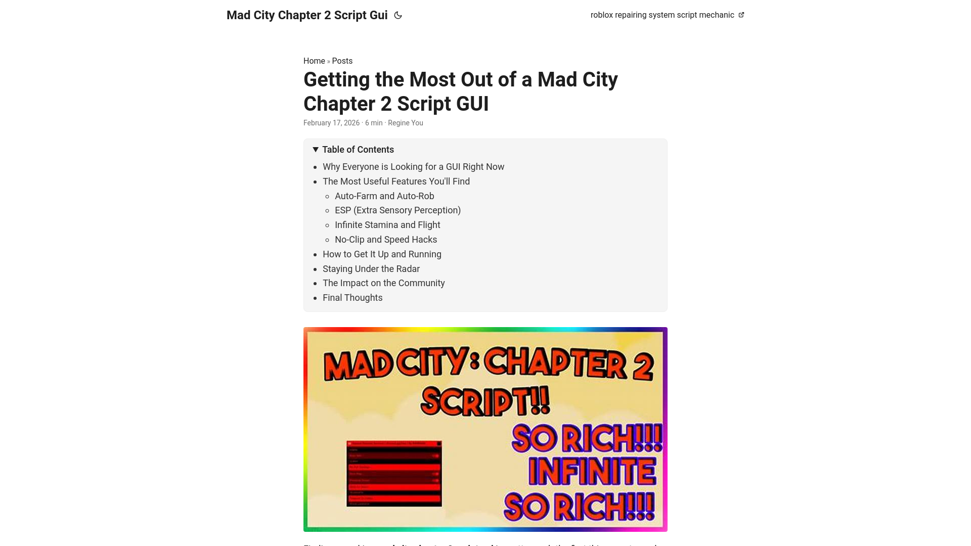 website screenshot of https://mad-city-chapter-2-script-gui.pages.dev/
