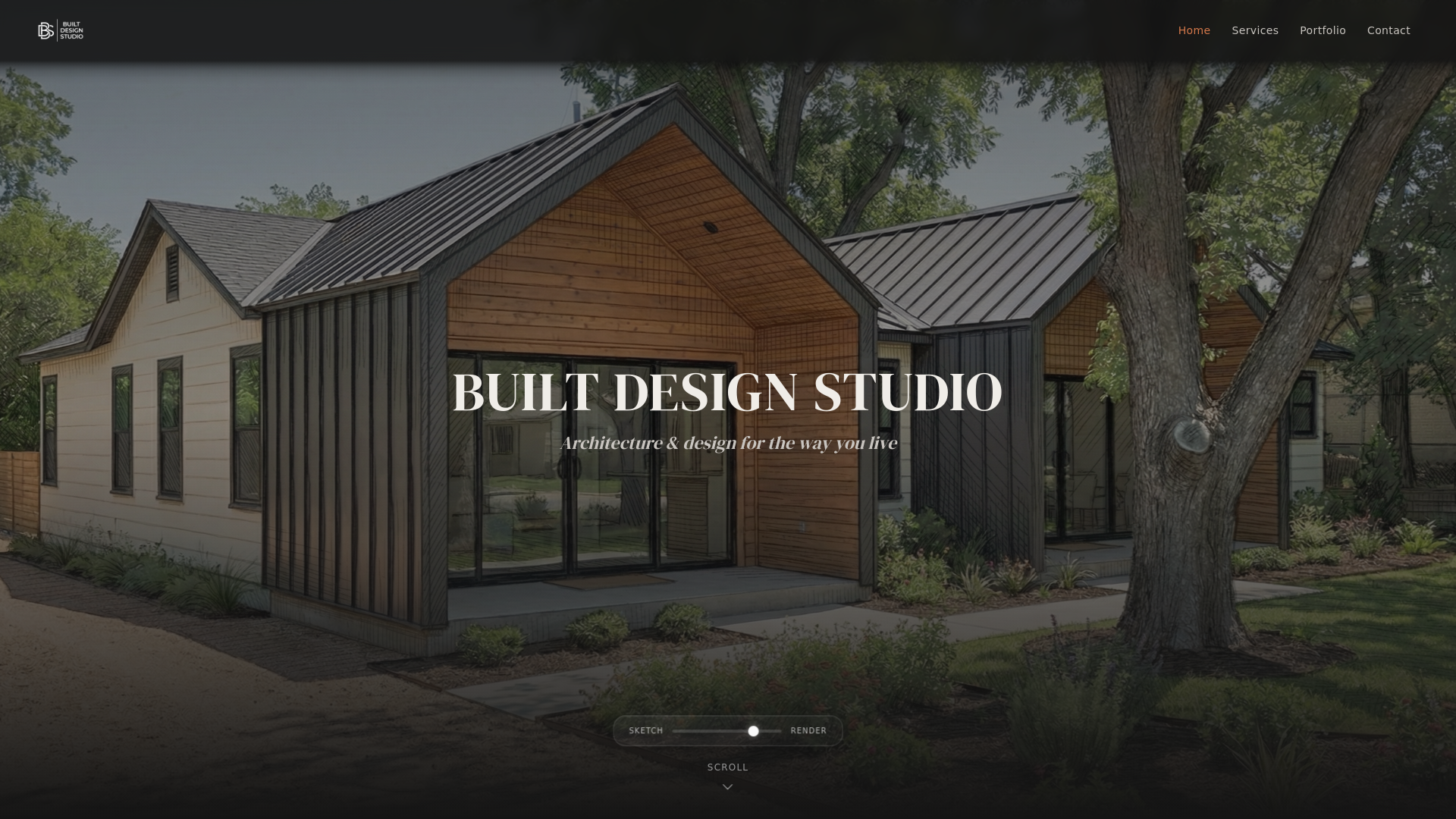 website screenshot of https://builtdesign.studio/