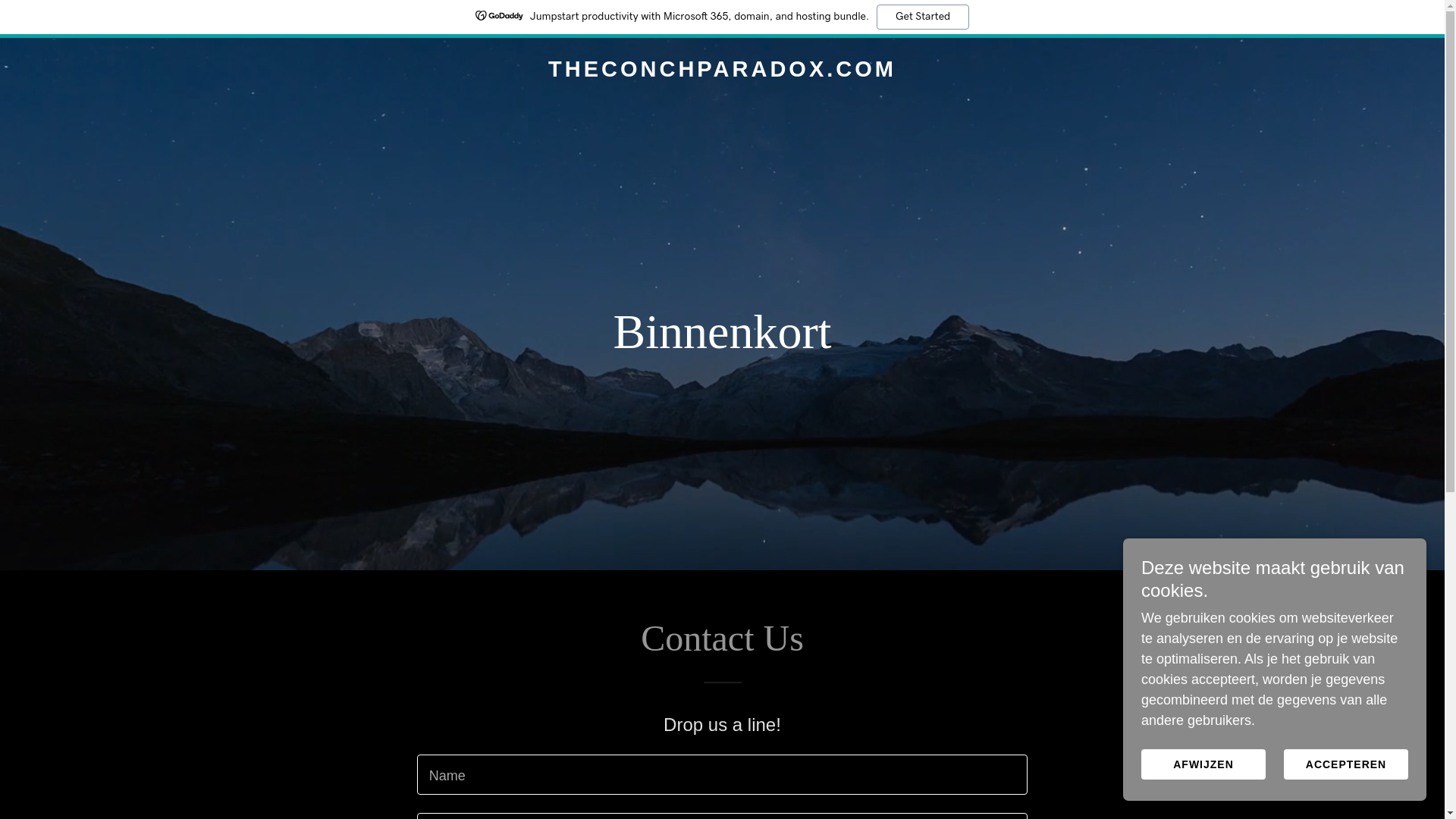 website screenshot of https://theconchparadox.com/