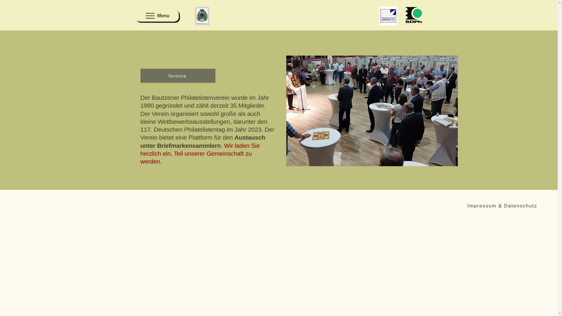 website screenshot of https://philatelisten-bautzen.de/