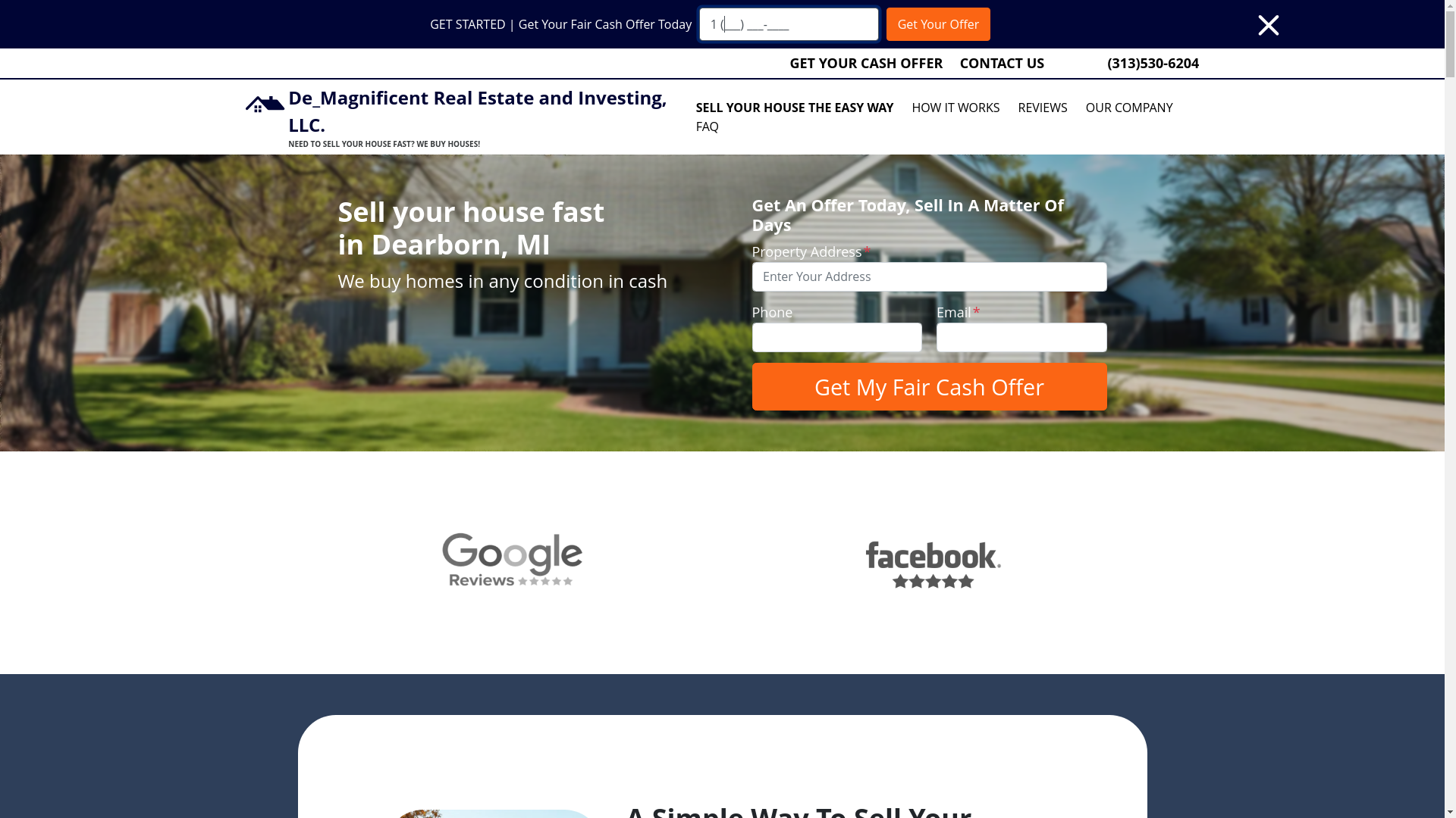 website screenshot of https://demagnificentinvestingllc.com/