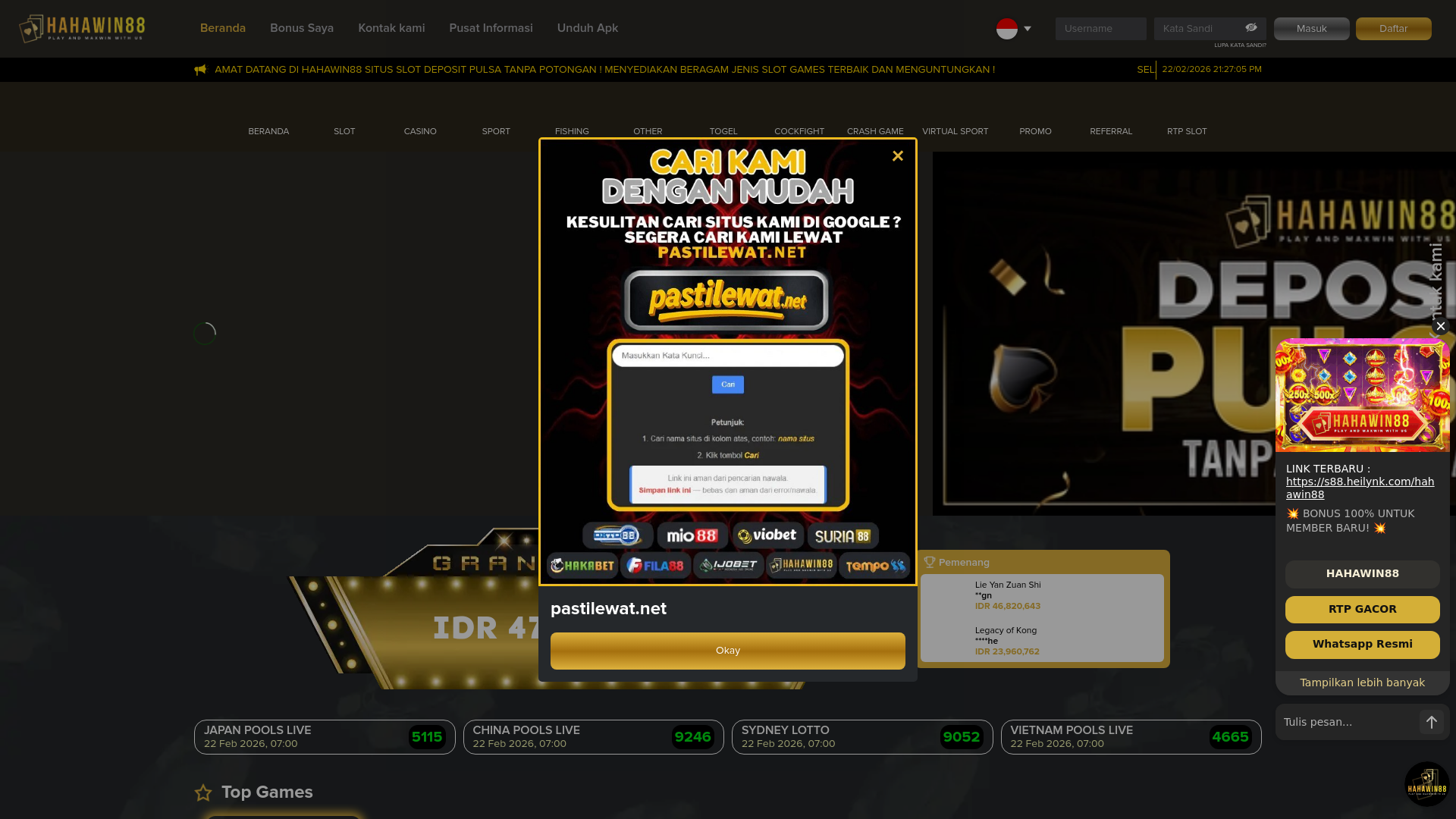 website screenshot of https://hahawin88-org.pages.dev/