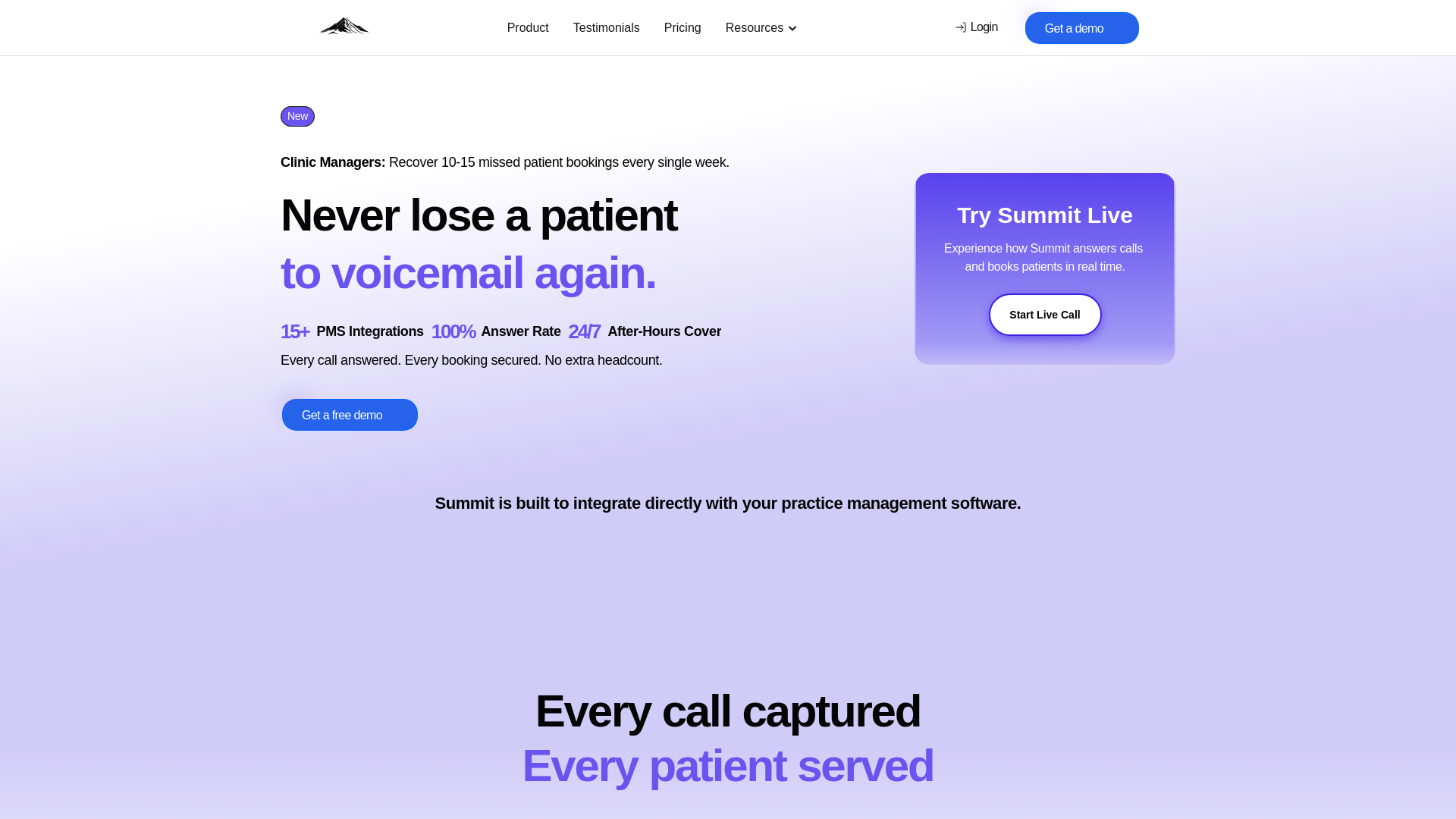 website screenshot of https://meetsummitai.com/