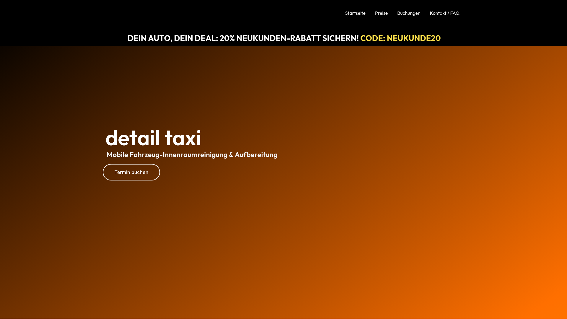 website screenshot of https://detailtaxi.de/