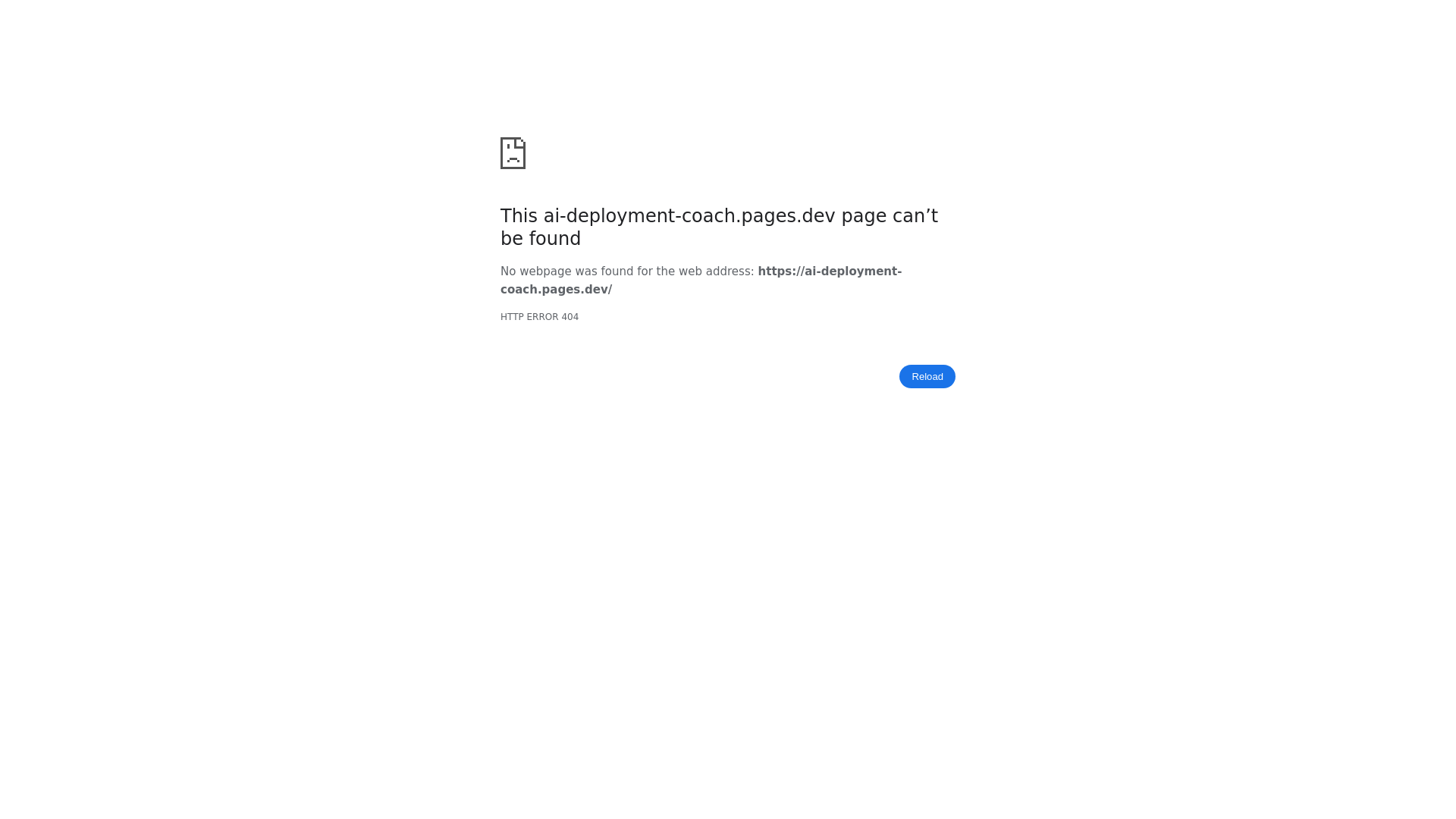 website screenshot of https://ai-deployment-coach.pages.dev/