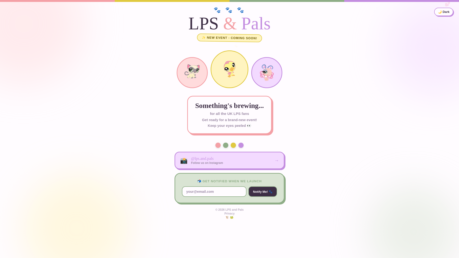 website screenshot of https://lpsandpals.uk/