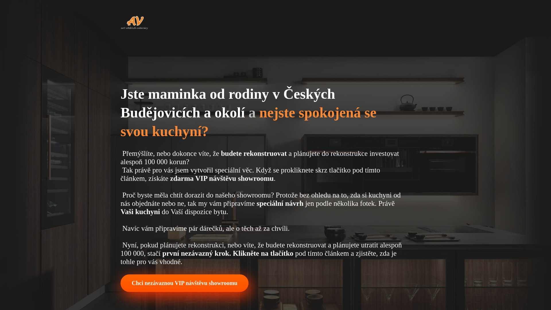 website screenshot of https://kuchyneceskebudejovice.cz/