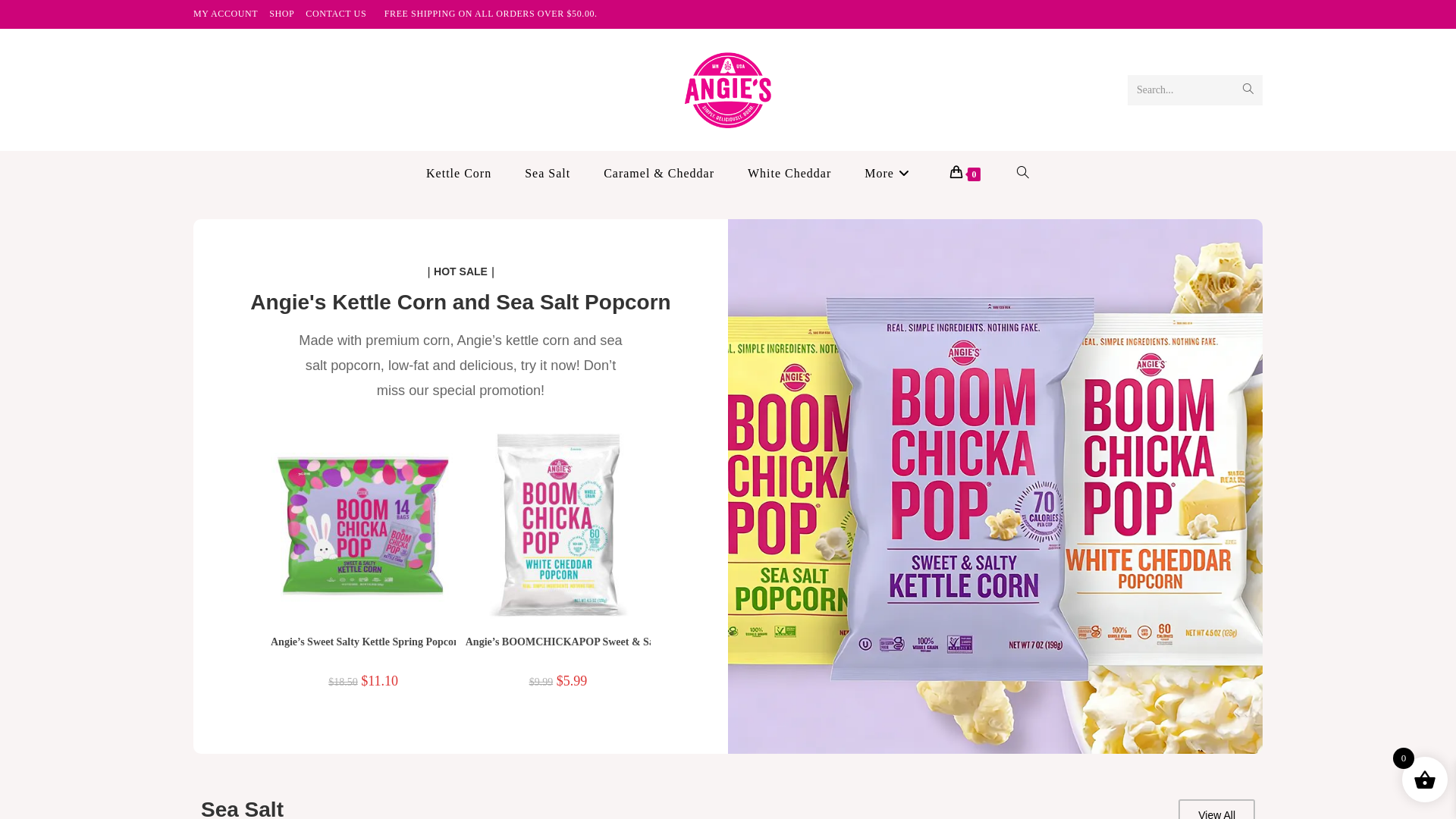 website screenshot of https://angiescornpopcorn.com/