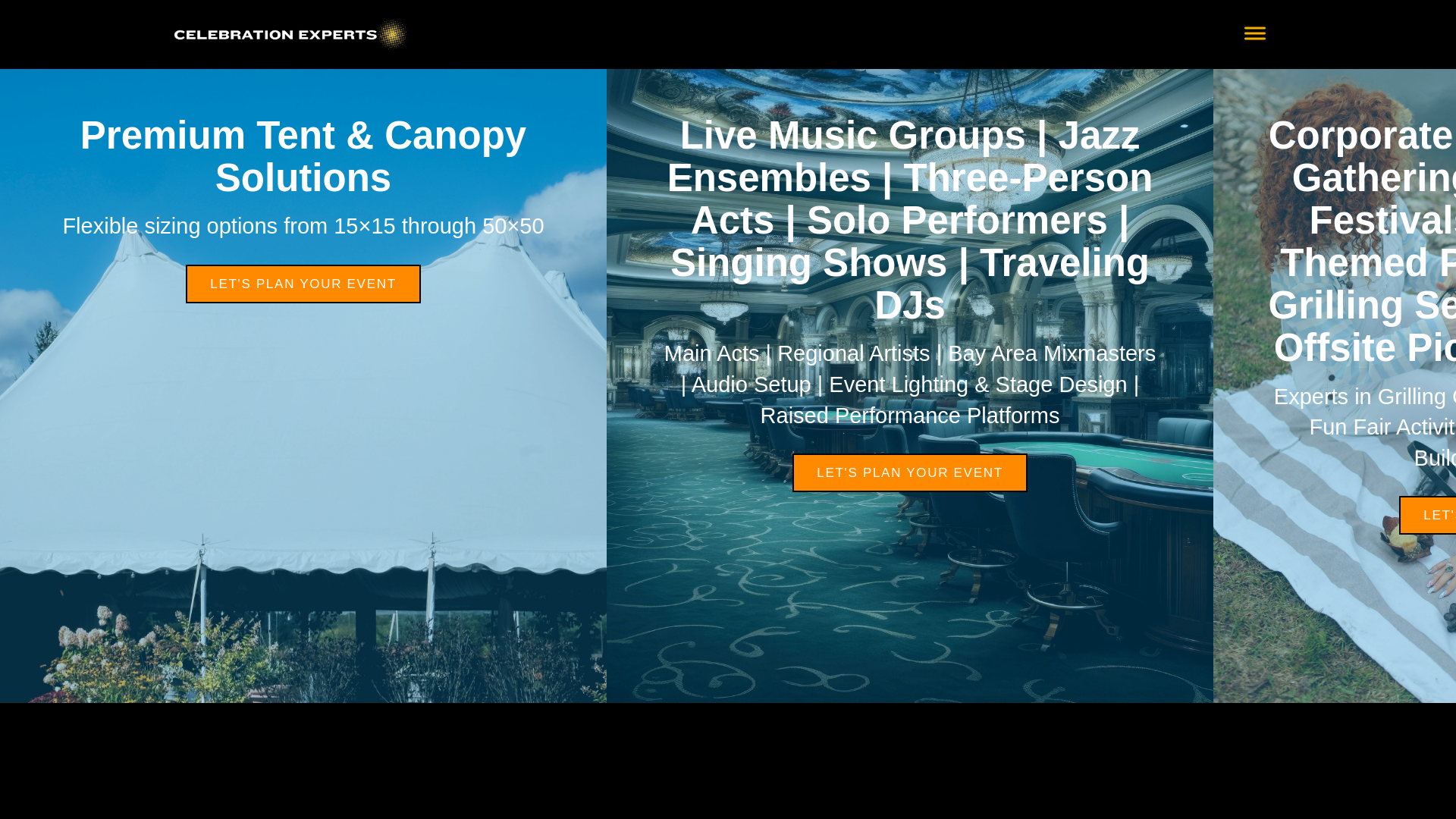 website screenshot of https://celebrationexperts.xyz/