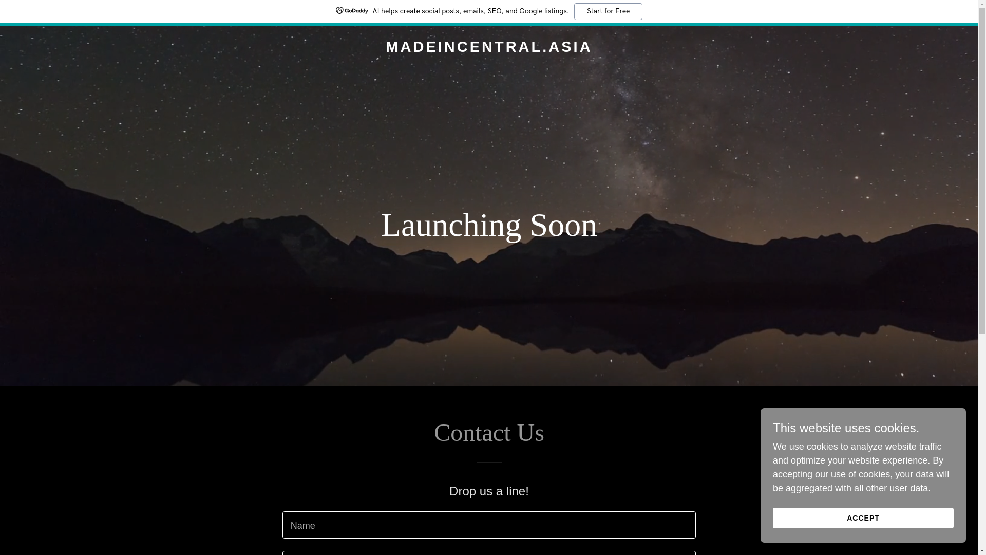 website screenshot of https://madeincentral.asia/