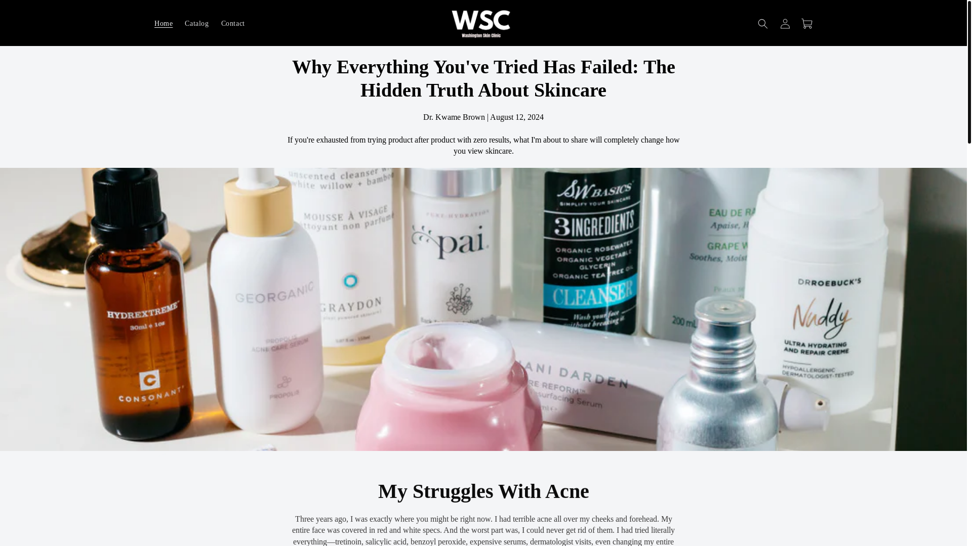 website screenshot of https://washingtonskinclinic.org/