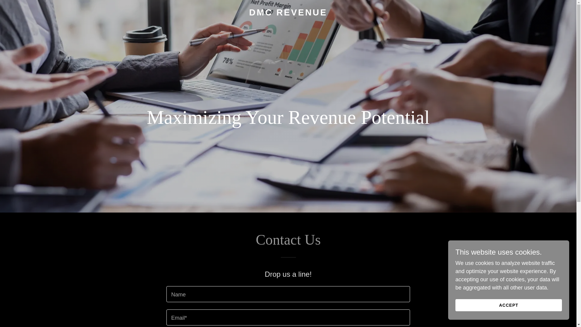 website screenshot of https://dmcrevenue.com/