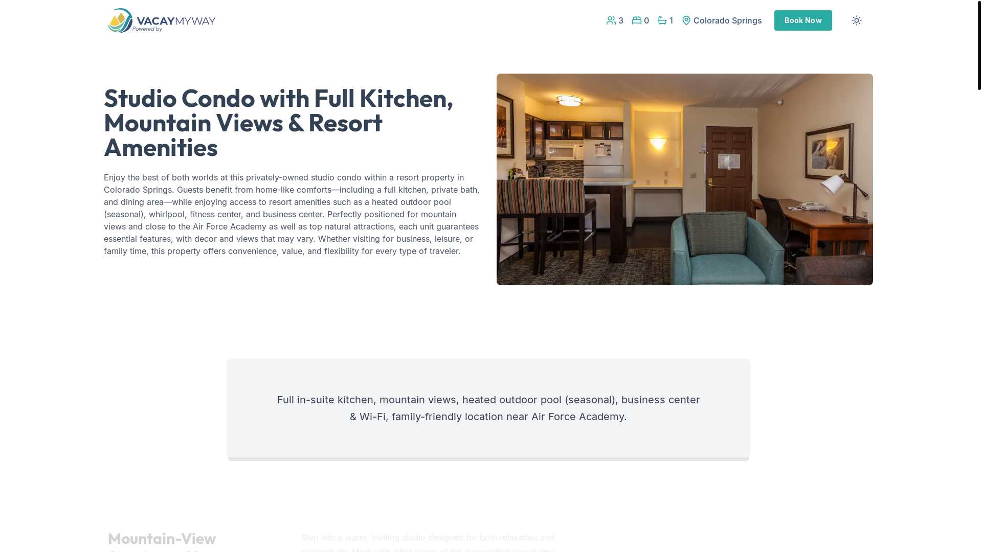 website screenshot of https://tranquilsprings.vacations/