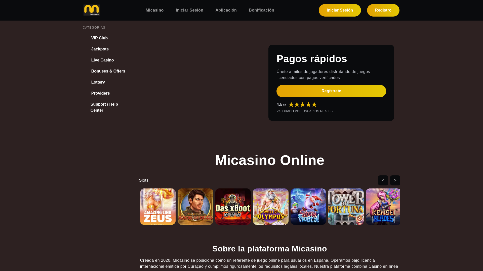 website screenshot of https://micasinospain-com.pages.dev/