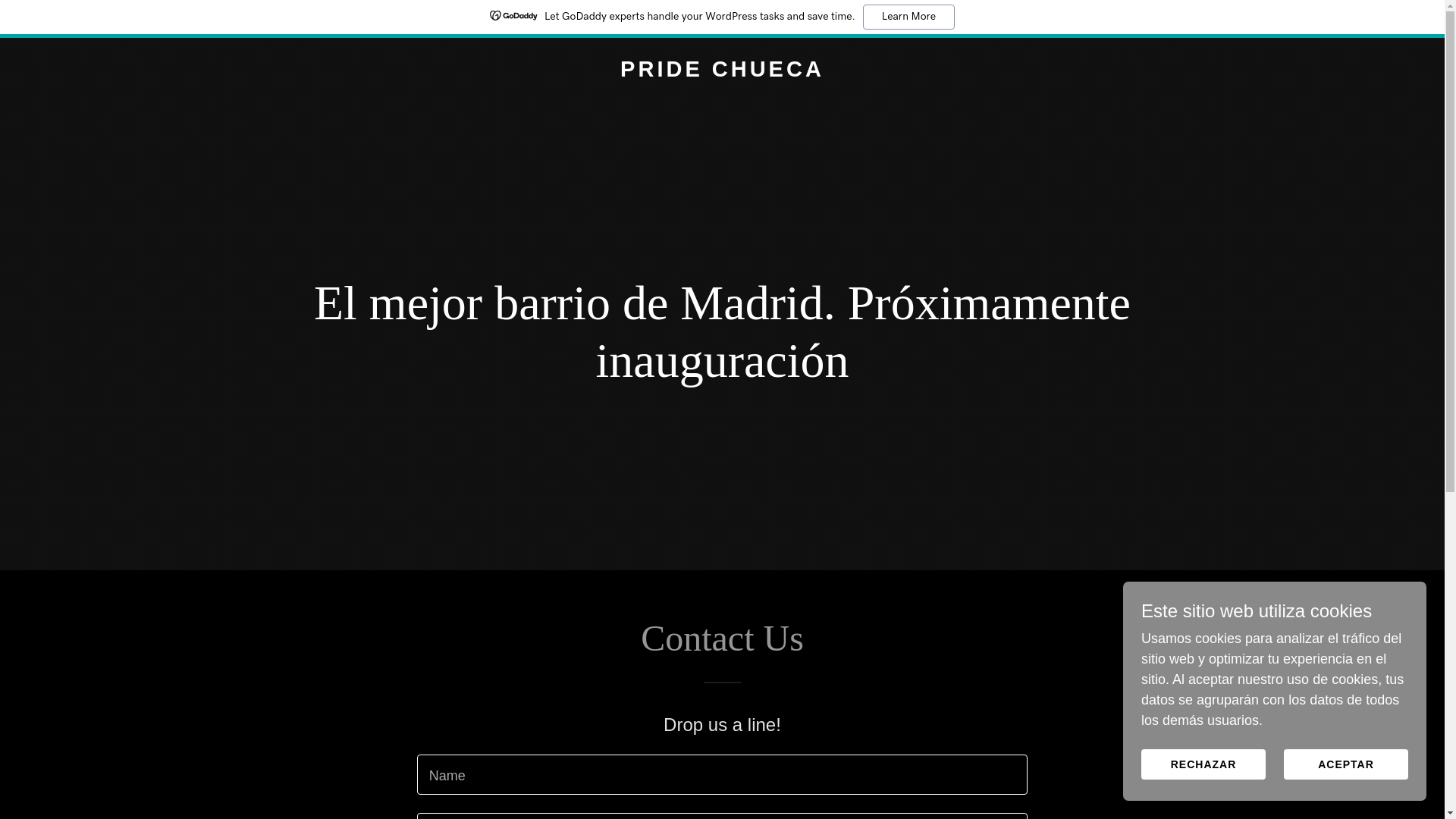 website screenshot of https://pridechueca.com/