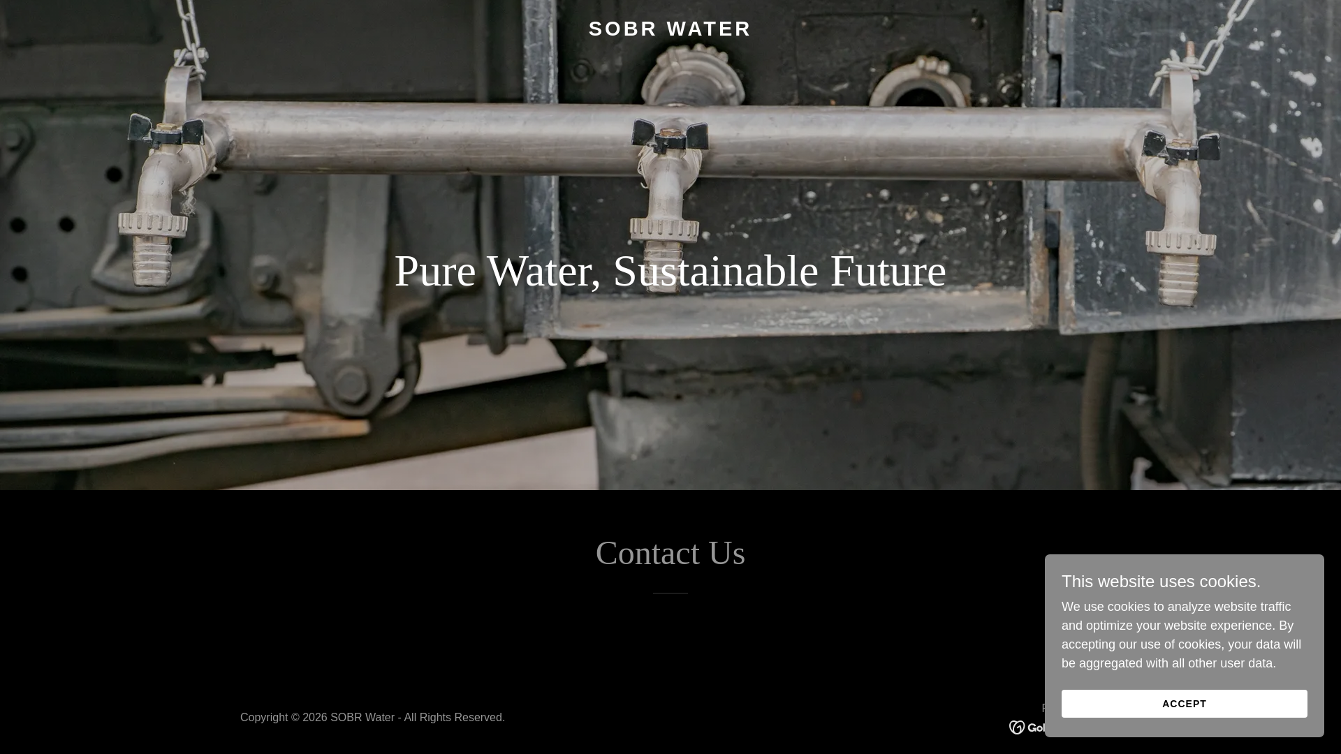 website screenshot of https://sobrwater.in