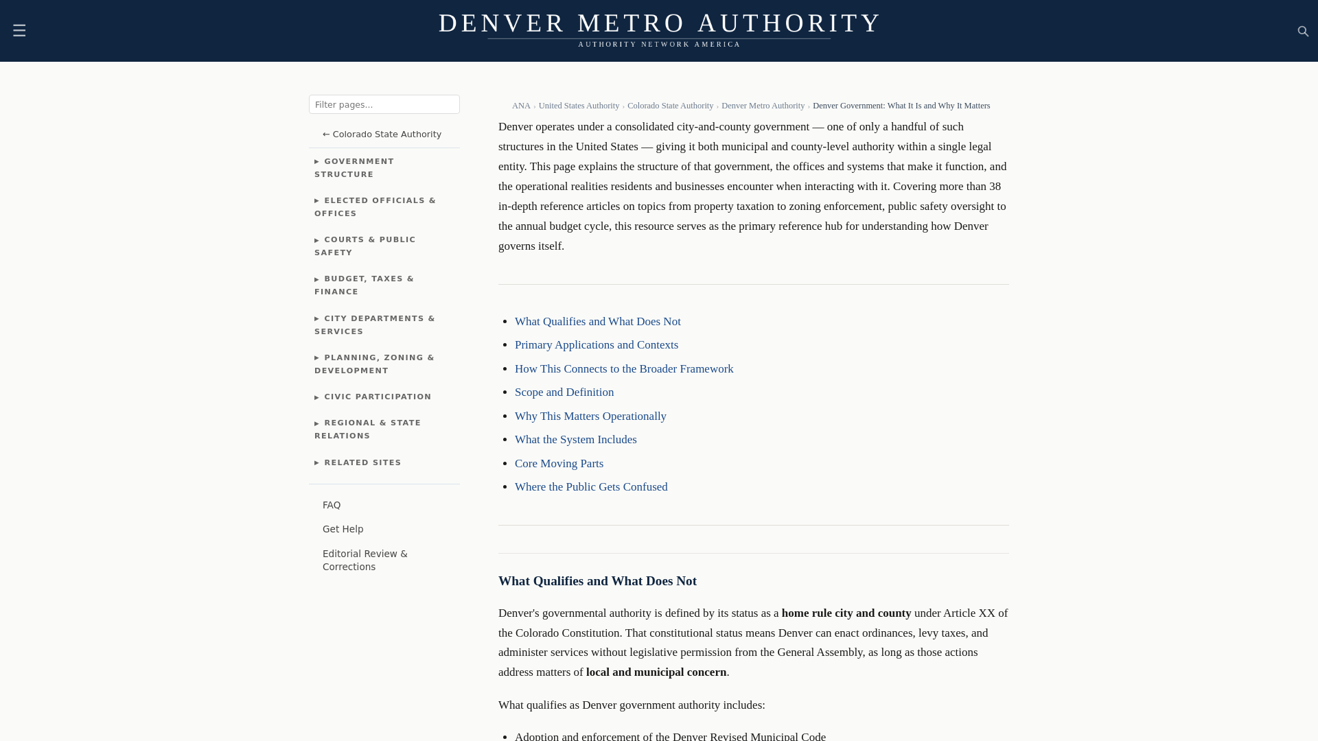 website screenshot of https://denvermetroauthority.com/