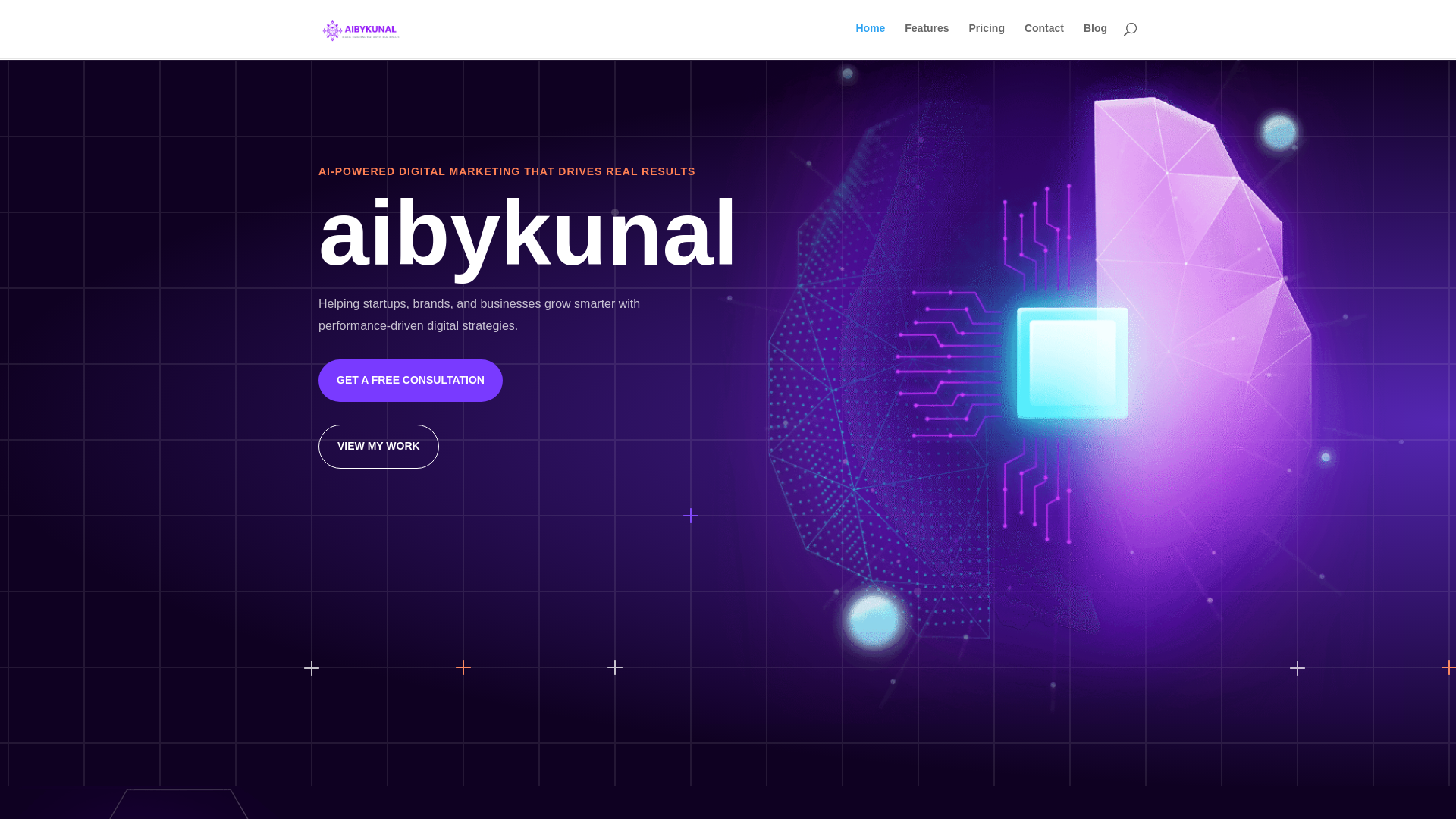 website screenshot of https://aibykunal.com/