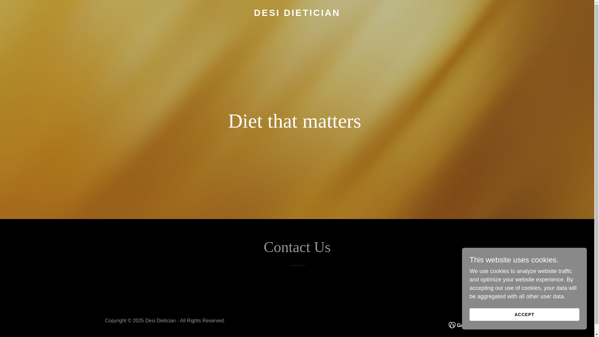 website screenshot of https://desidietician.in/