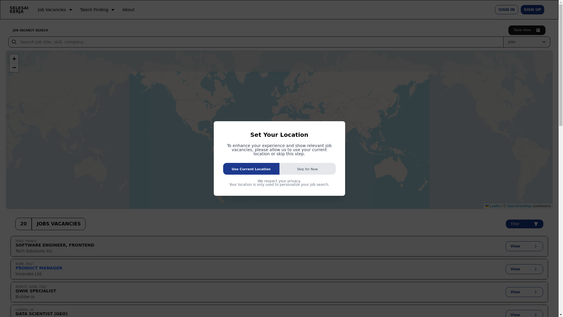 website screenshot of https://selesaikerja.com/