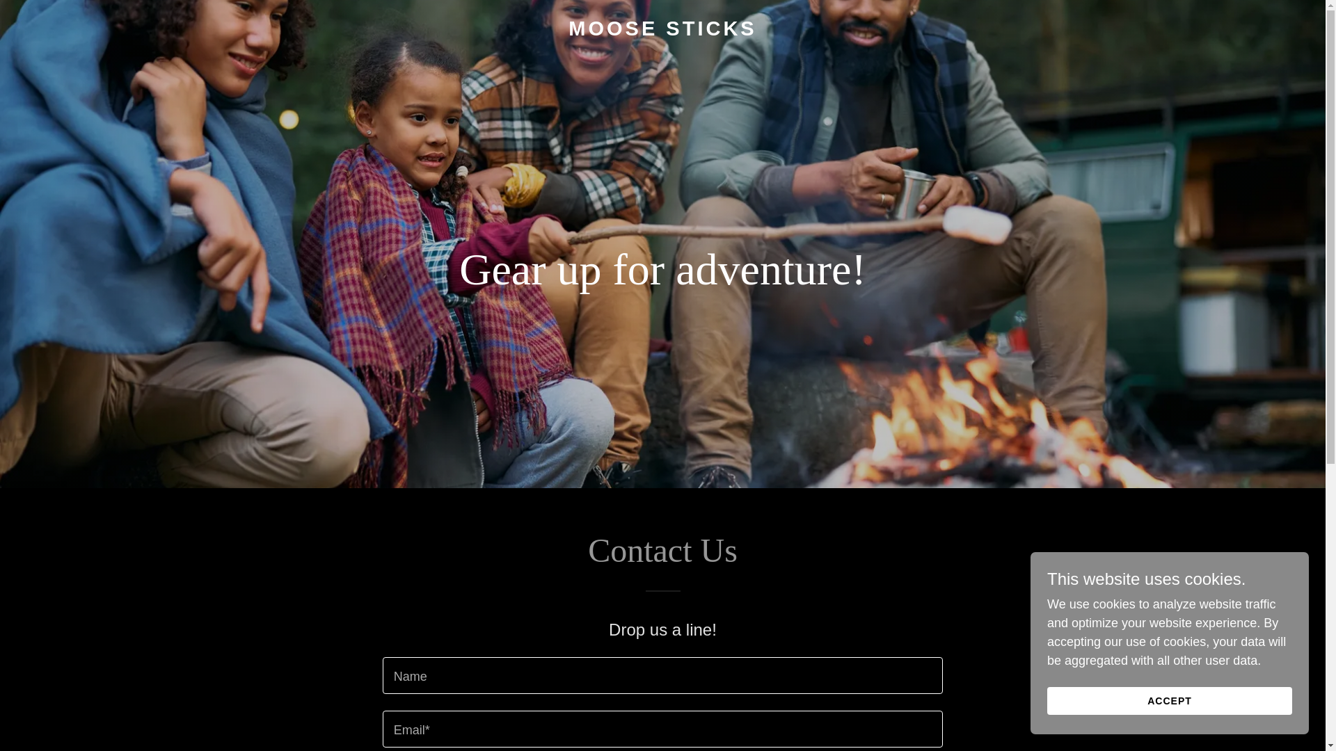 website screenshot of https://moosesticks.com/