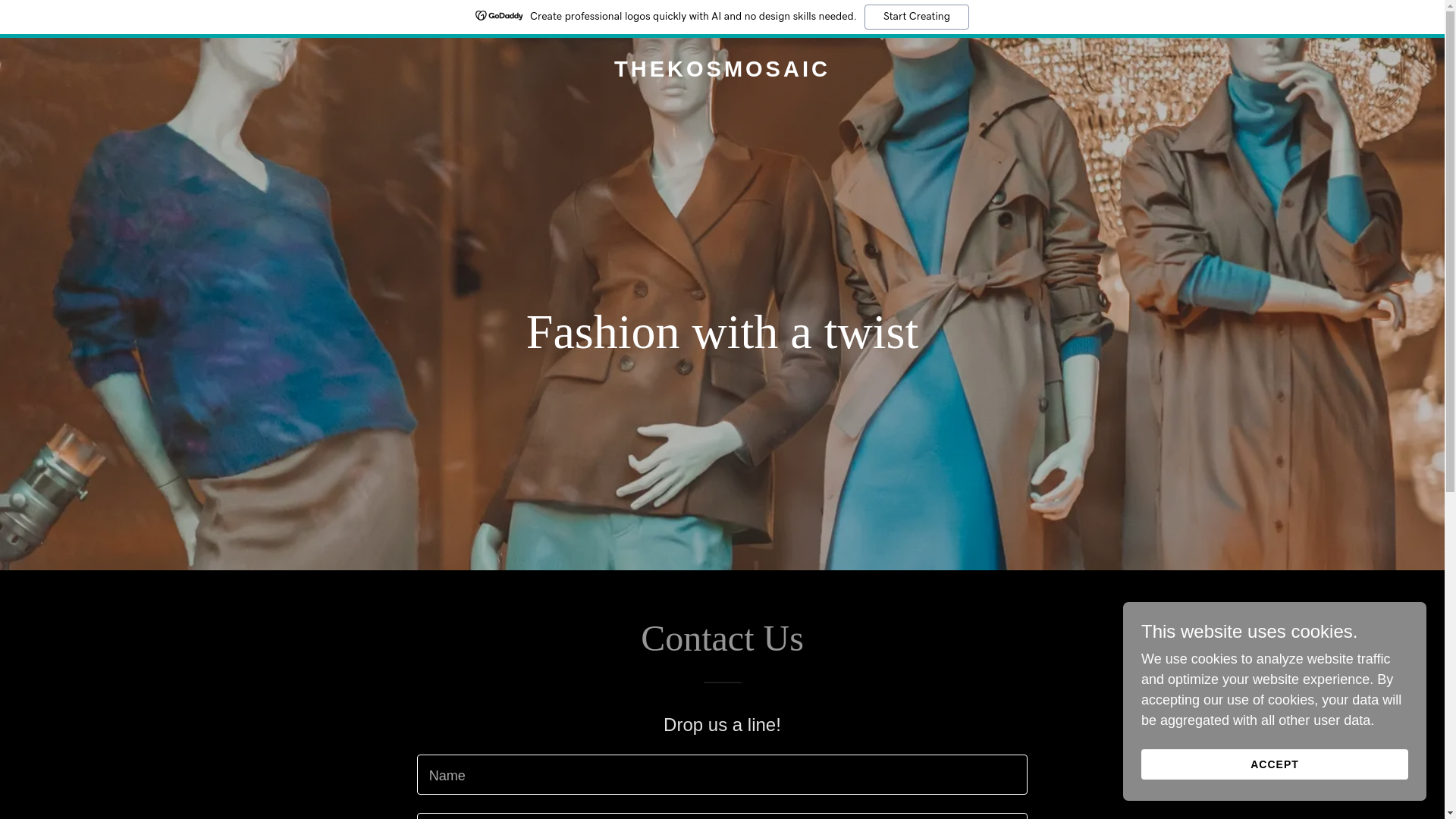 website screenshot of https://thekosmosaic.com/