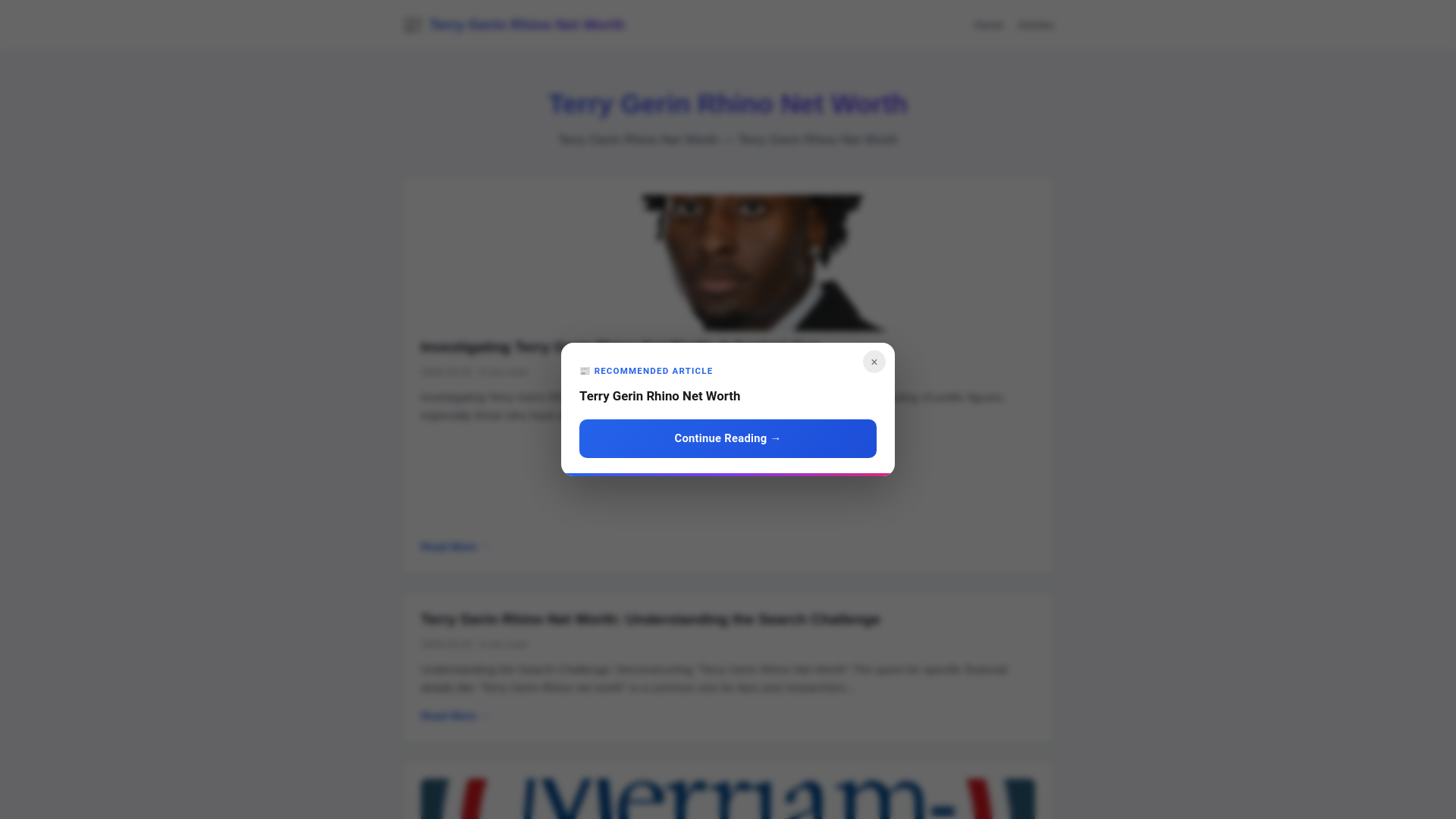 website screenshot of https://terry-gerin-rhino-net-worth.pages.dev/