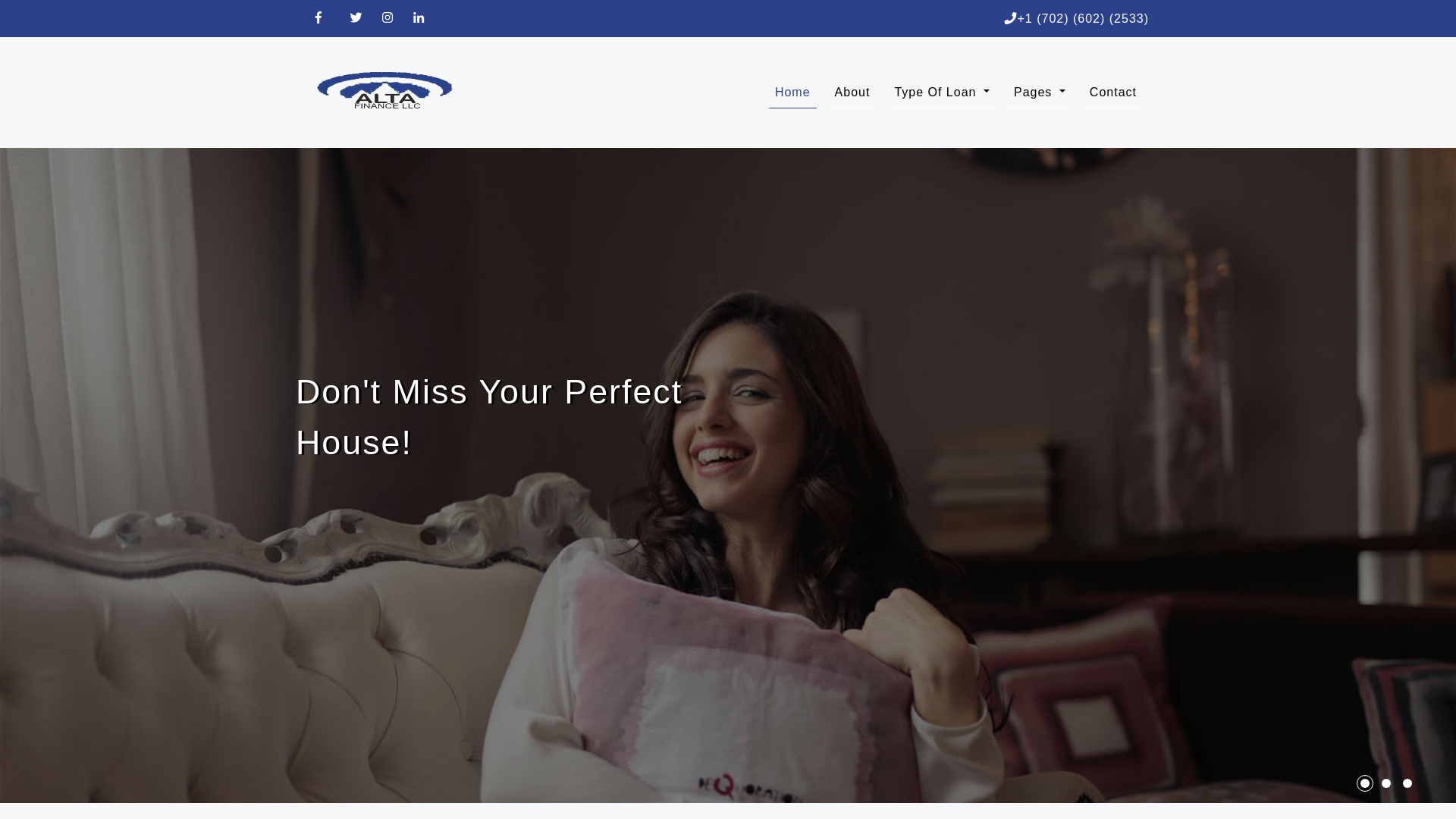 website screenshot of https://altafinances.org/