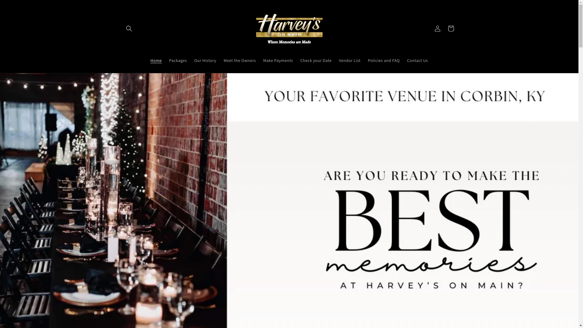 website screenshot of https://harveysonmain.com/