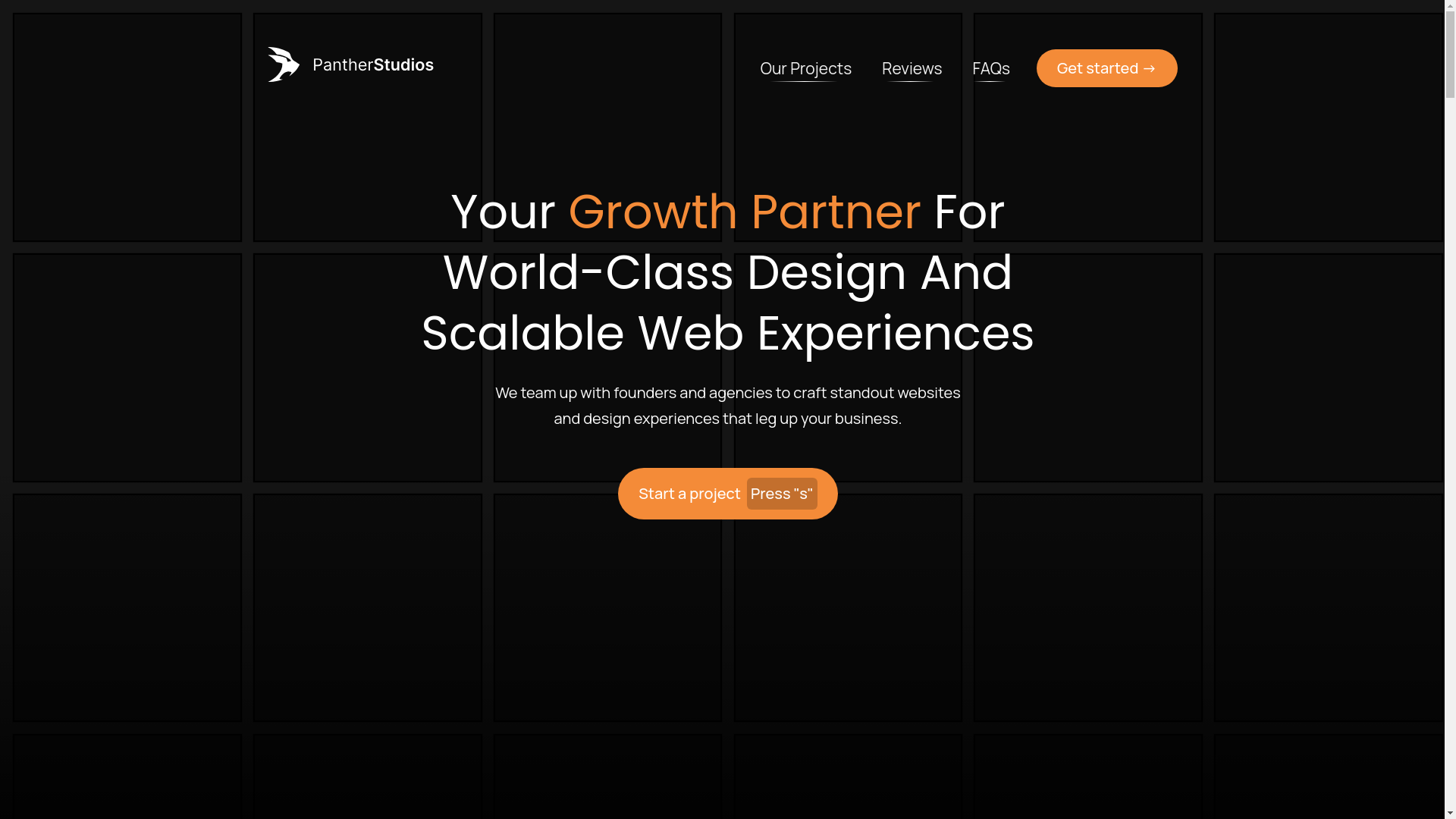 website screenshot of https://panther-studios.pages.dev/