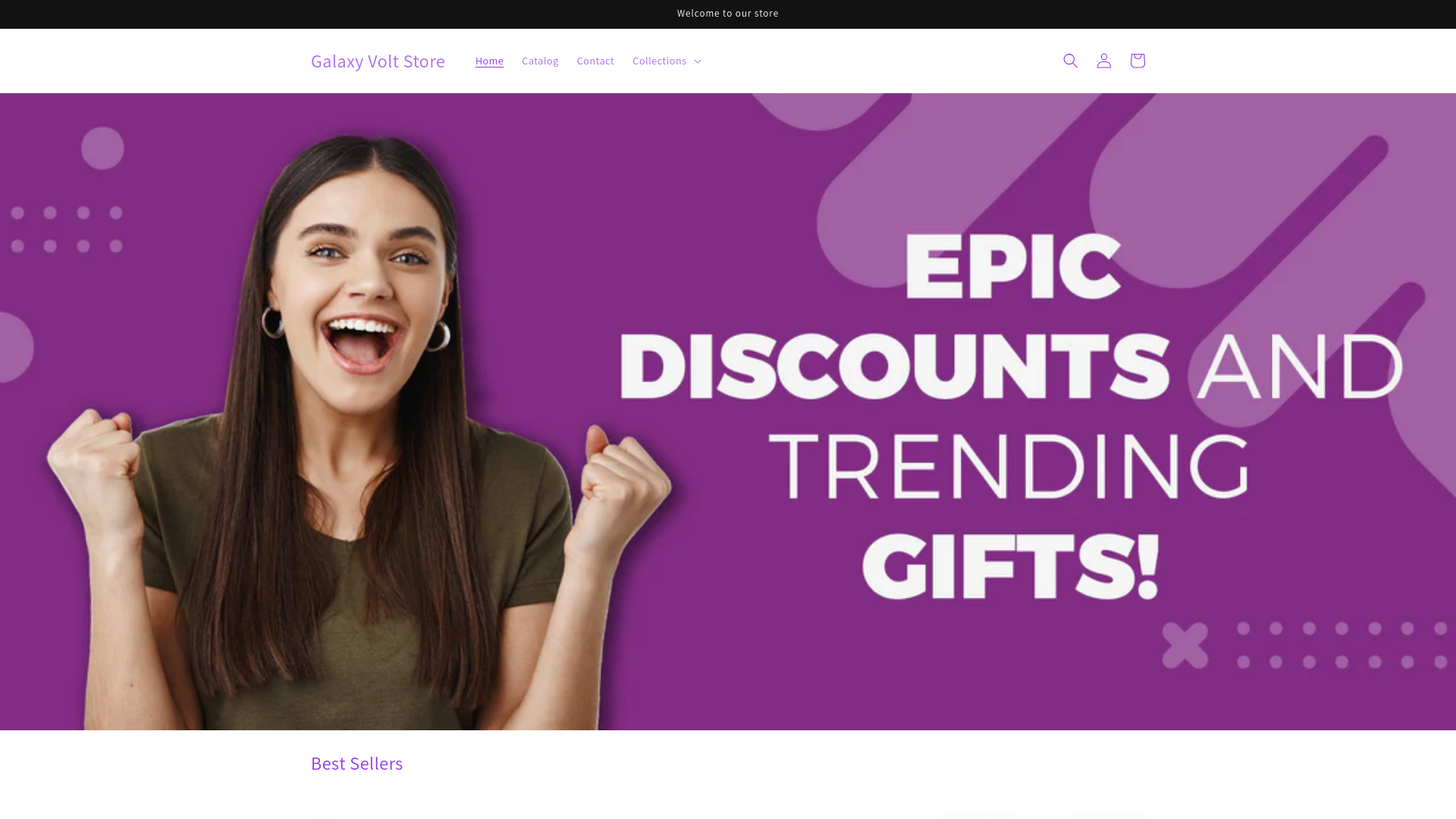 website screenshot of https://galaxyvolt.store/