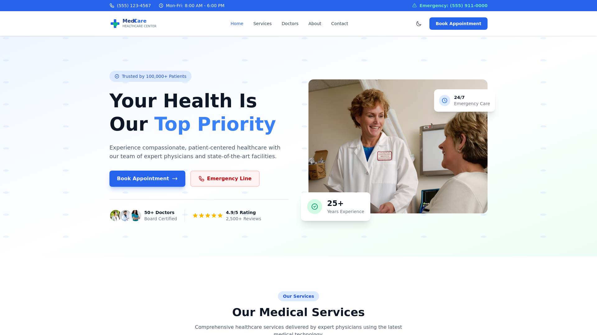 website screenshot of https://medicare-colorlib.pages.dev/