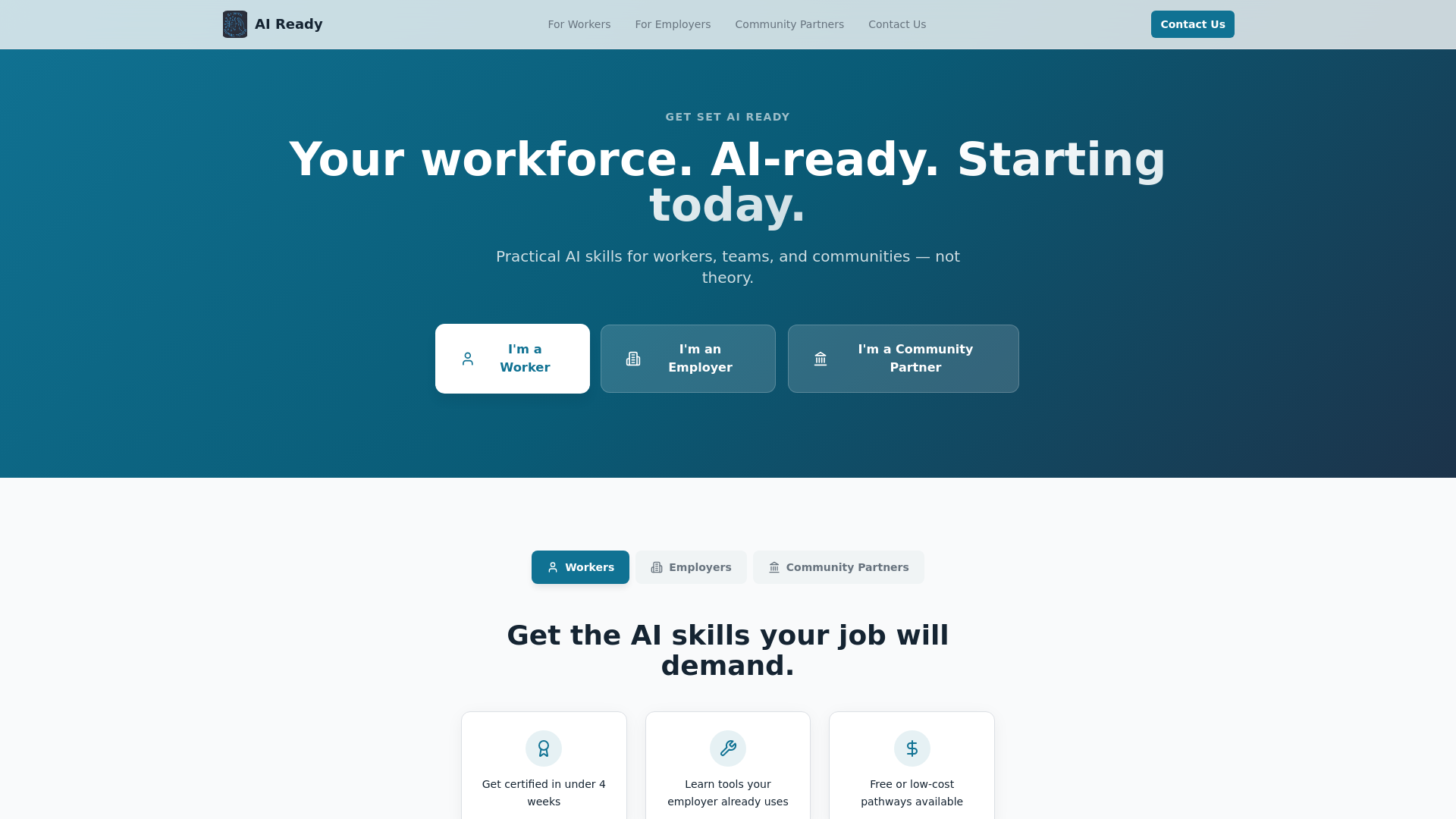 website screenshot of https://getsetaiready.com/