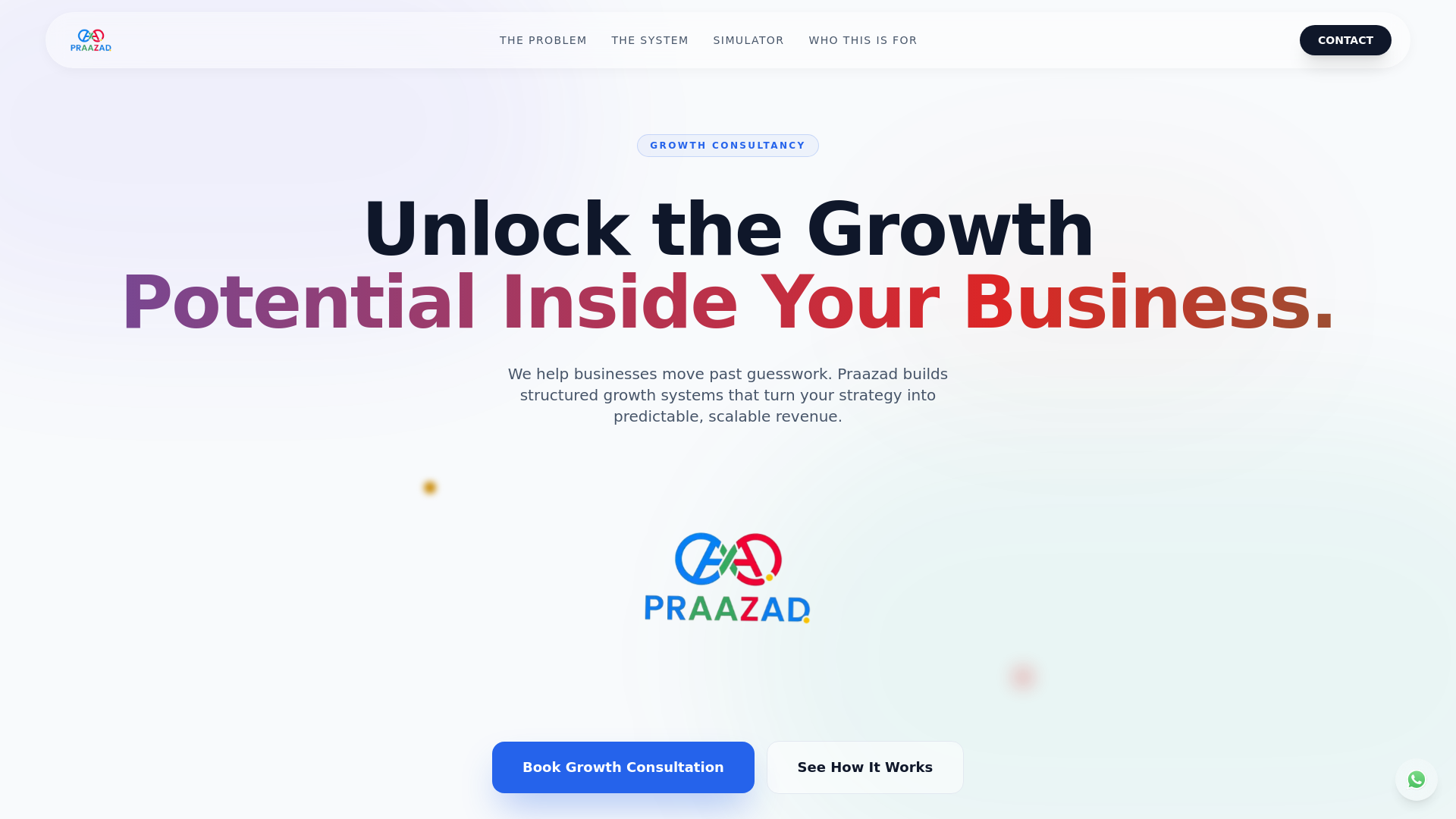 website screenshot of https://praazad.online/