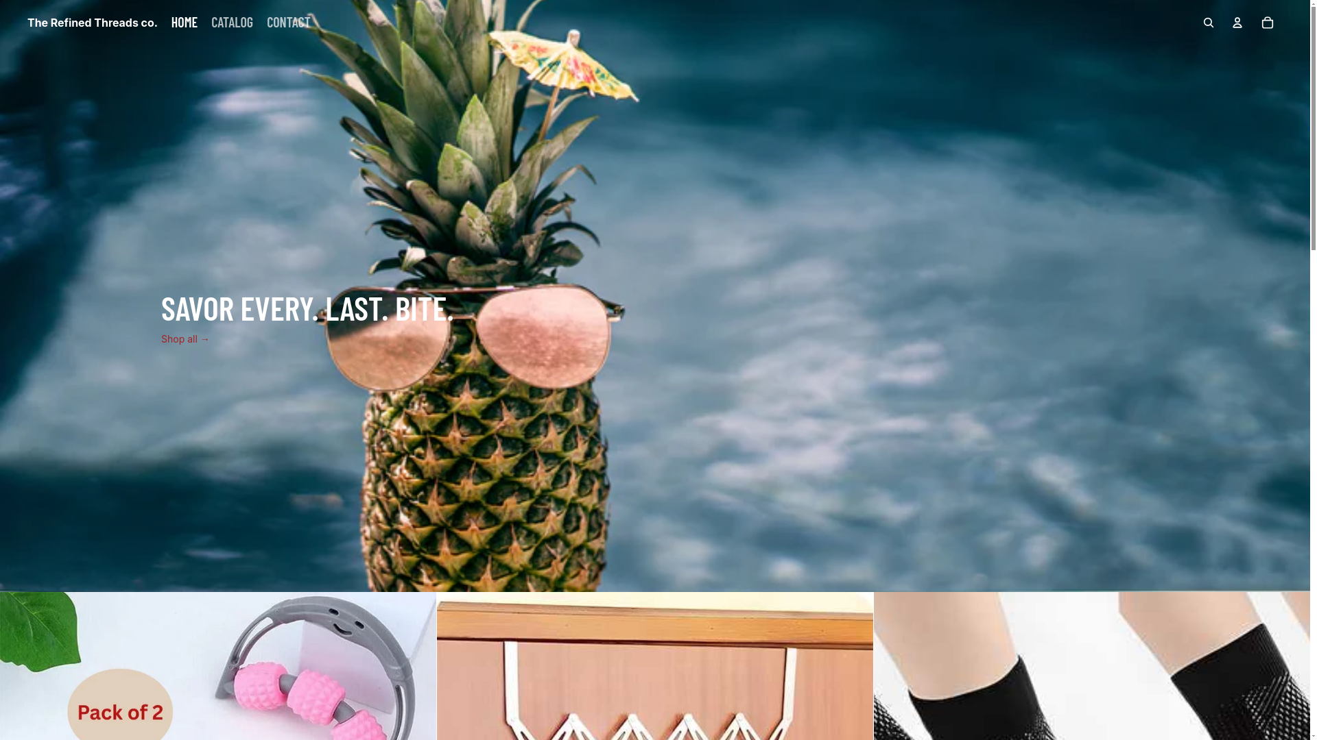 website screenshot of https://therefinedthreadsco.com/