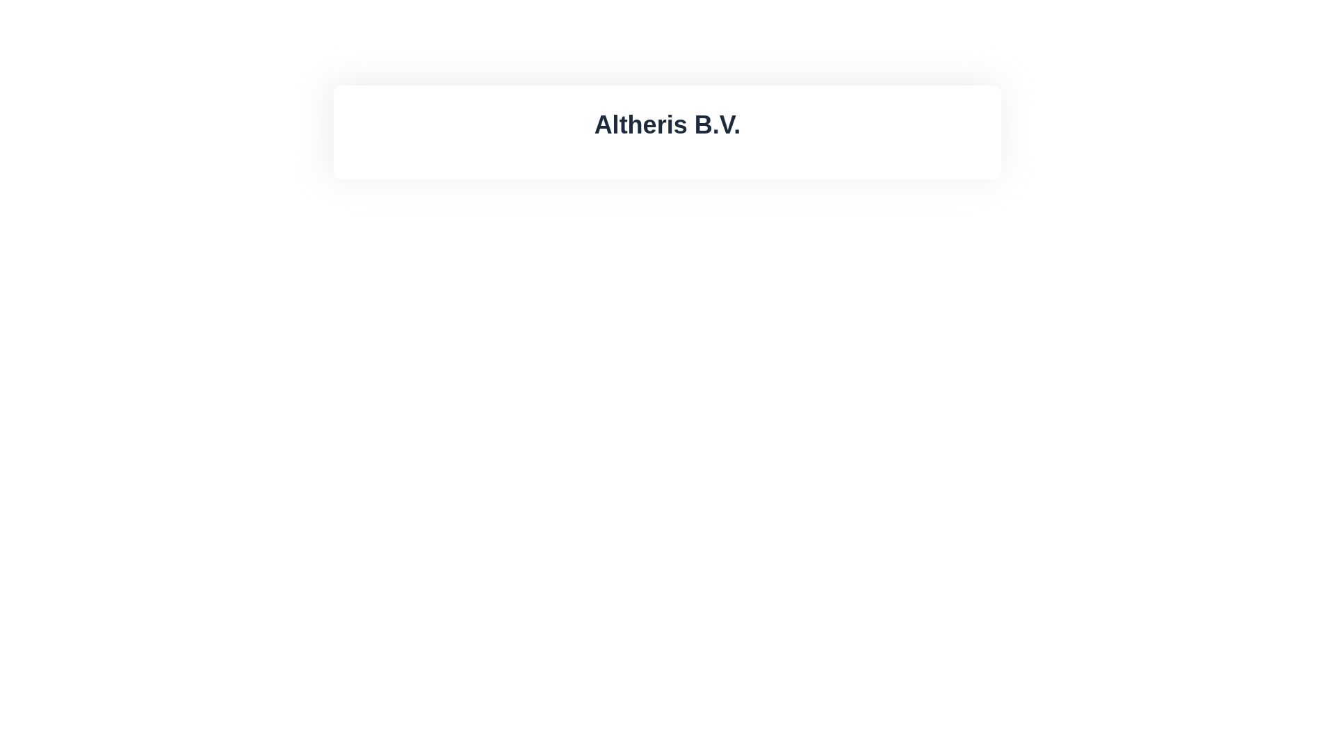 website screenshot of https://altheris-bv.nl/