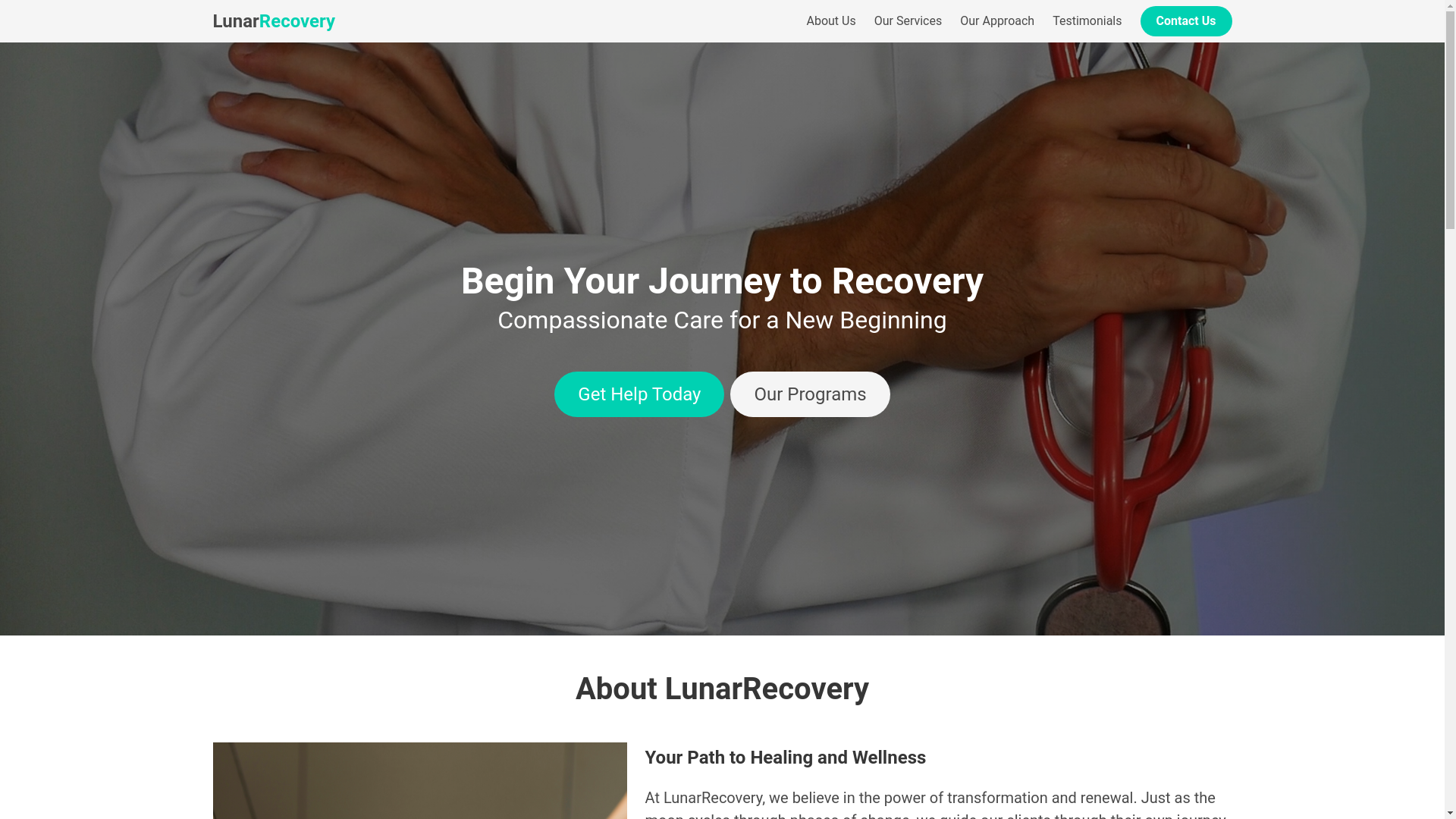website screenshot of https://lunarrecoveyinc.com/
