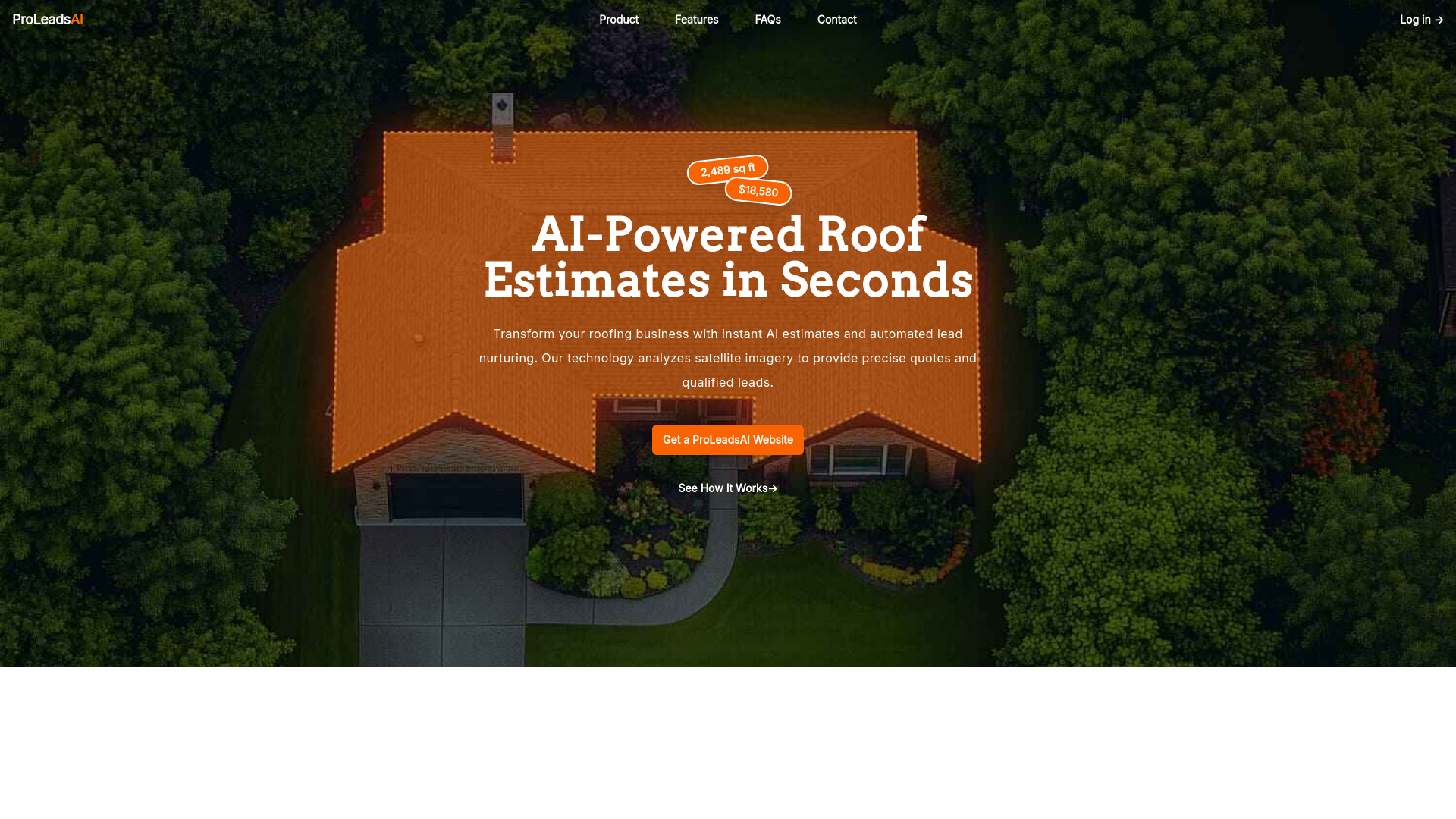 website screenshot of https://proleadsai.pages.dev/