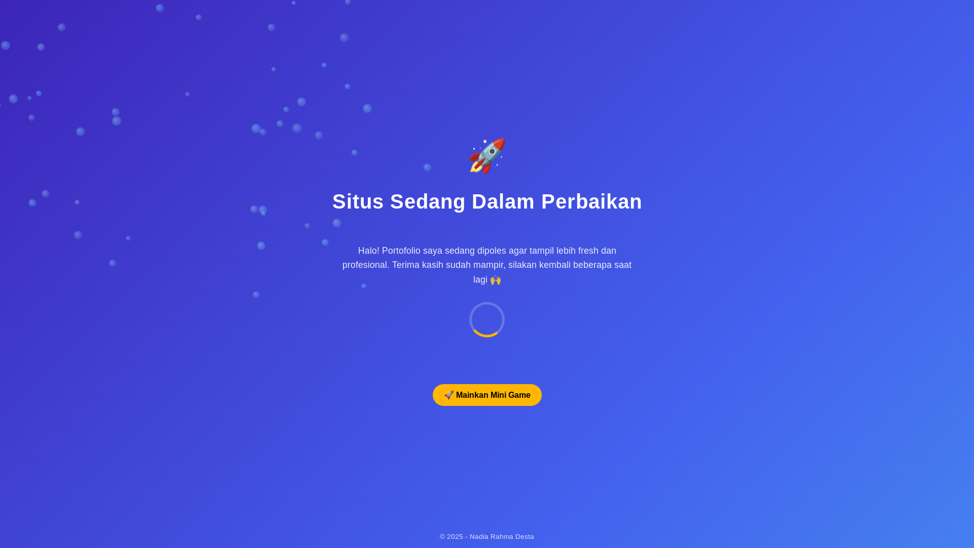 website screenshot of https://nadiarahmadesta.web.id/