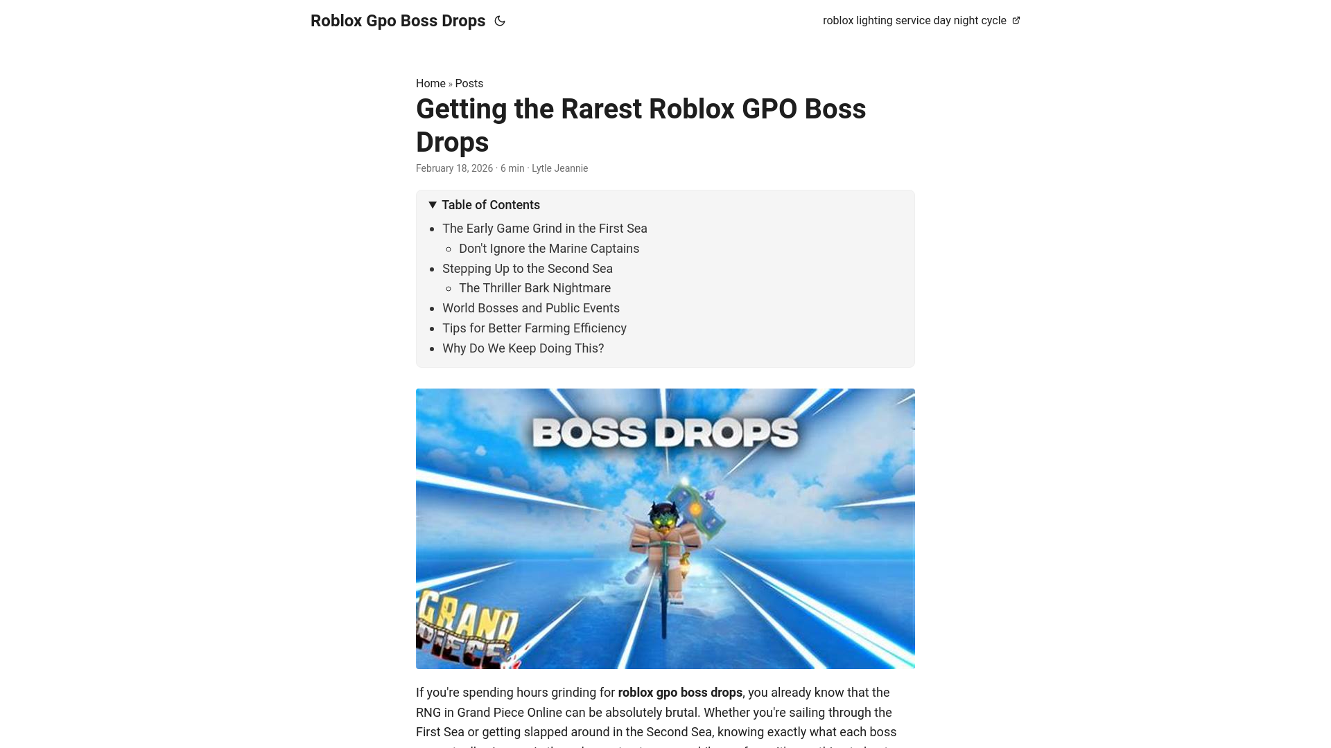 website screenshot of https://roblox-gpo-boss-drops.pages.dev/