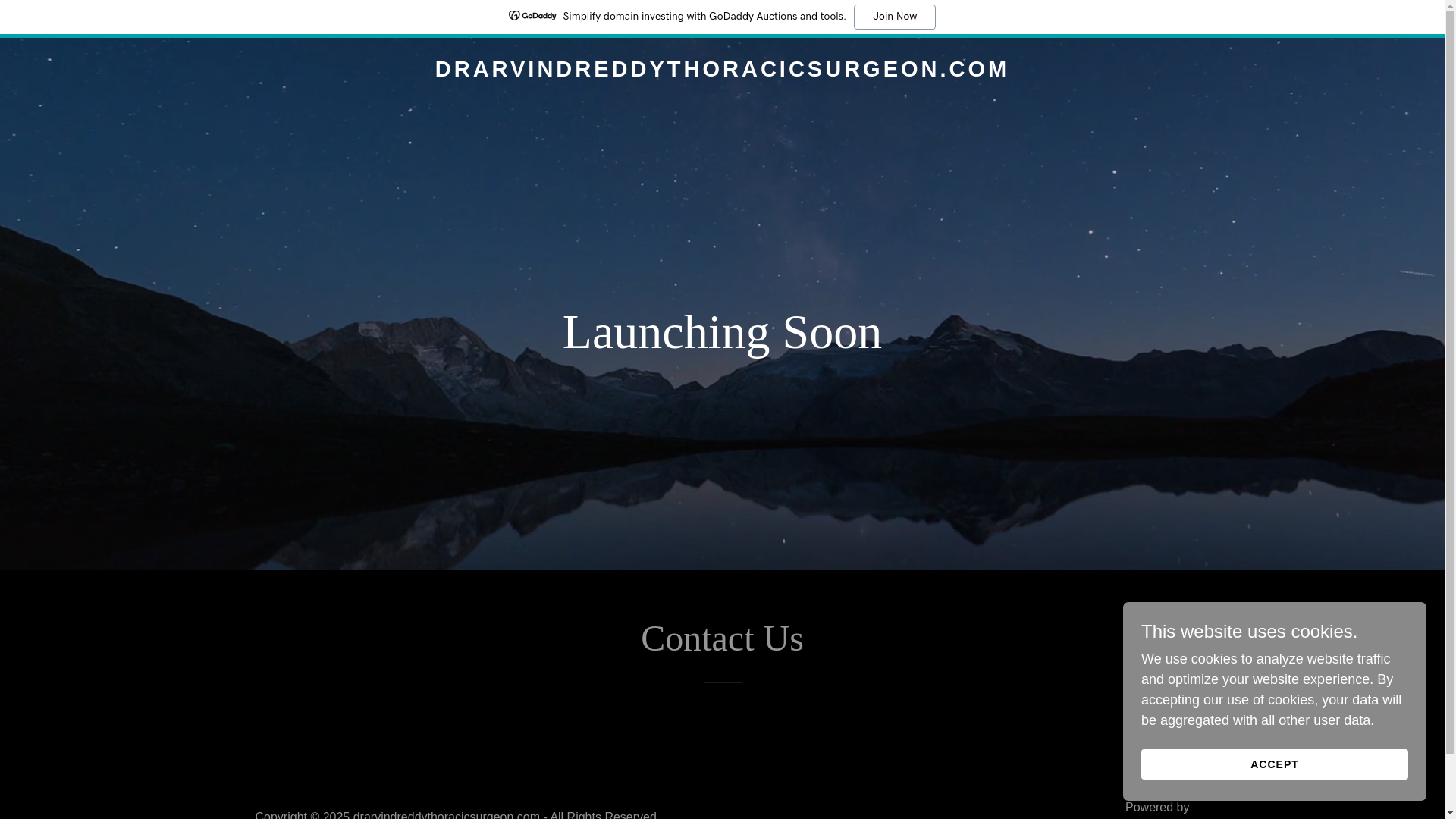 website screenshot of https://drarvindreddythoracicsurgeon.com/
