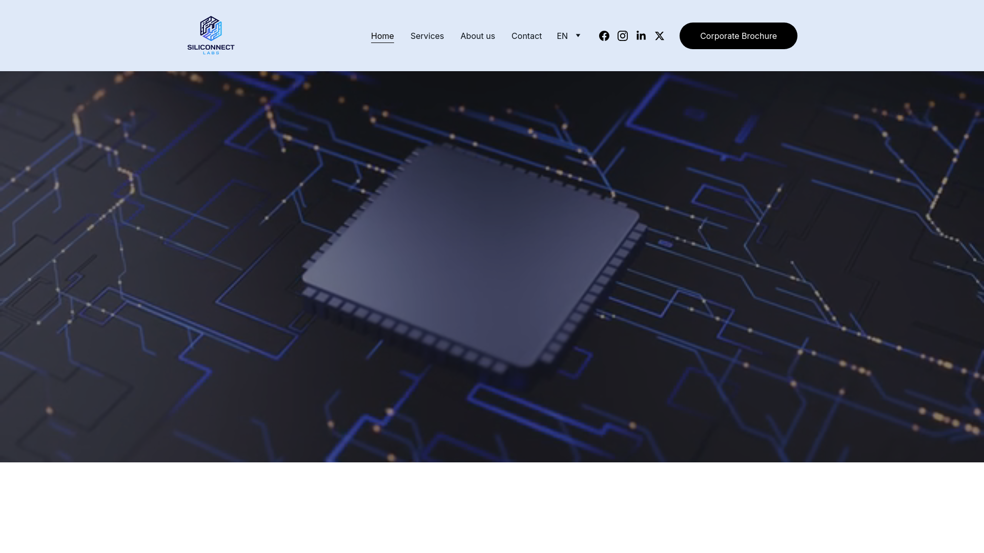 website screenshot of https://siliconnectlabs.com/