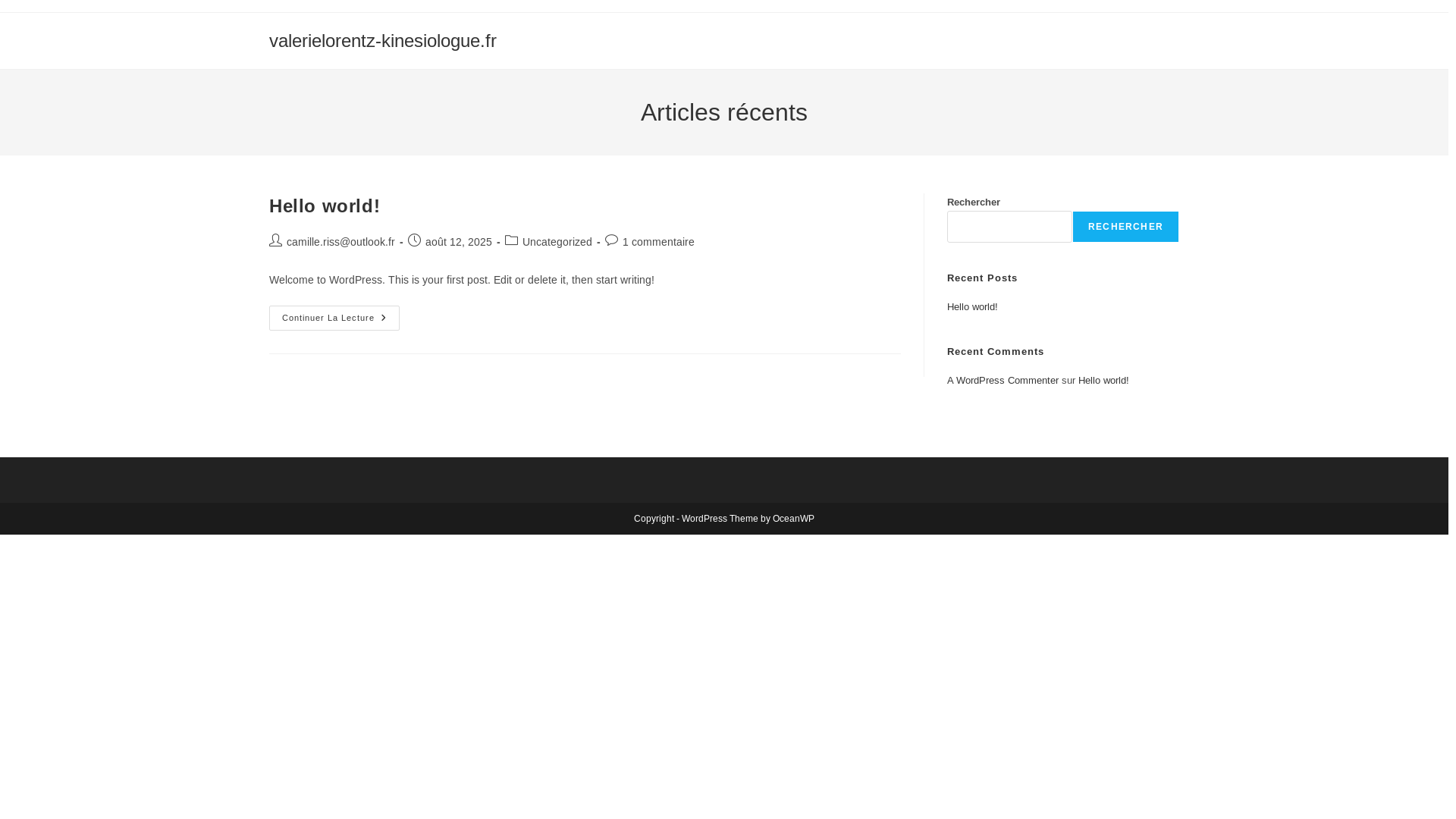 website screenshot of https://valerielorentz-kinesiologue.fr/