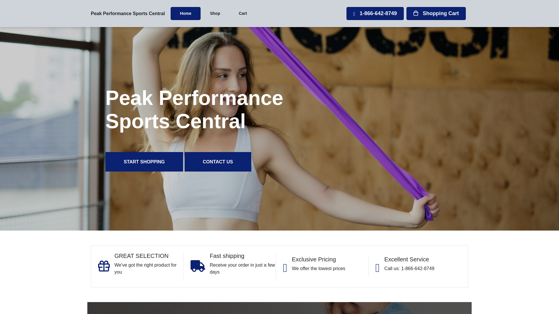 website screenshot of https://peakperformancesportscentralbackup.com