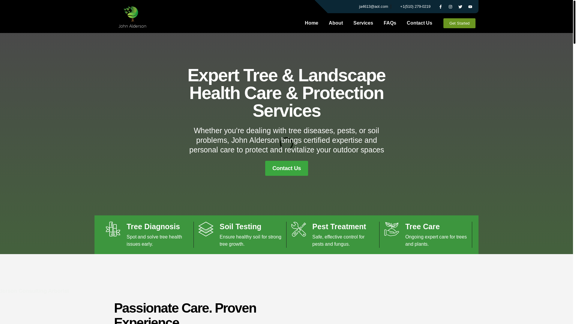 website screenshot of https://johnarborist.com/