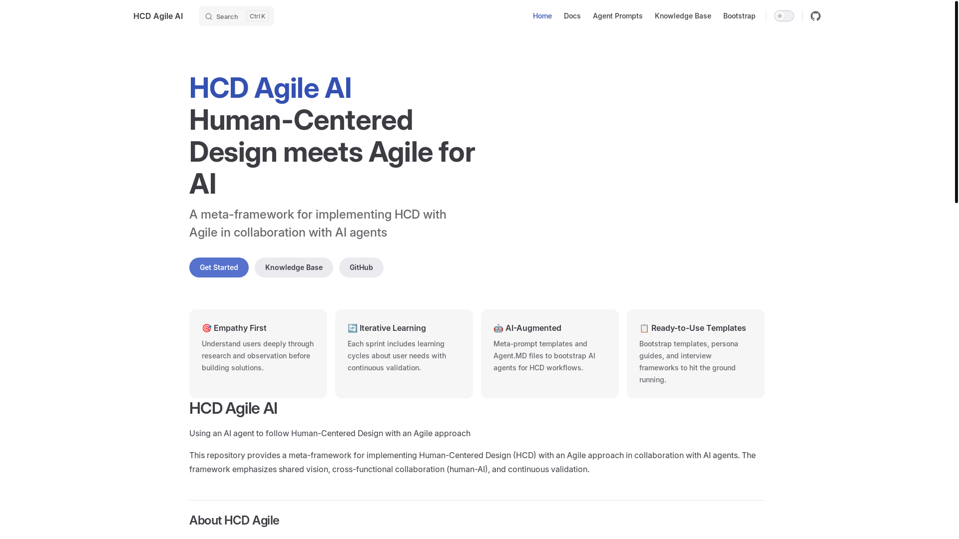 website screenshot of https://hcd-agile-ai.pages.dev/