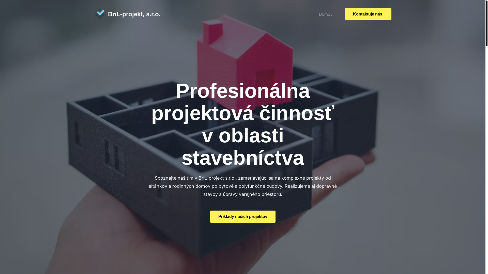 website screenshot of https://bril-projekt.sk/